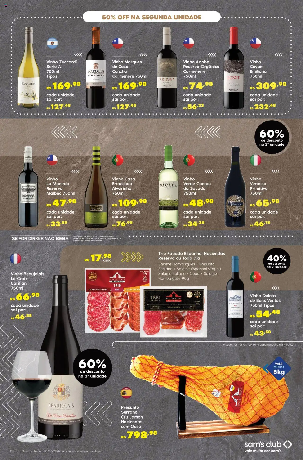 Sam's Club Folheto - válido de 17.06.2025 | Página: 11 | Produtos: Salame, Presunto, Vinho, Copa