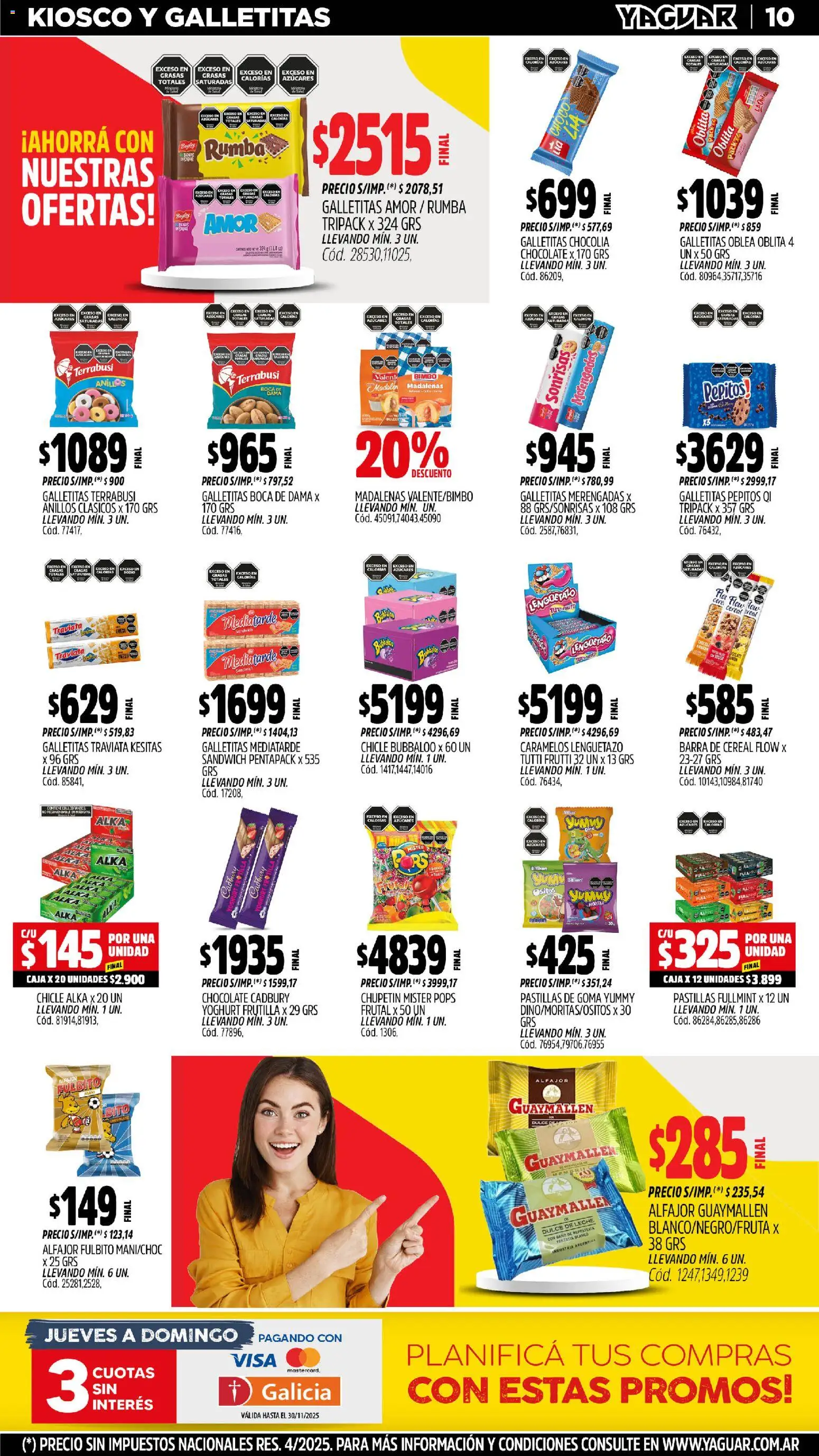 Yaguar - Santa Fe │ válido desde el 17.11.2025 | Página: 11 | Productos: Frutilla, Caja, Dulce de leche, Alfajor