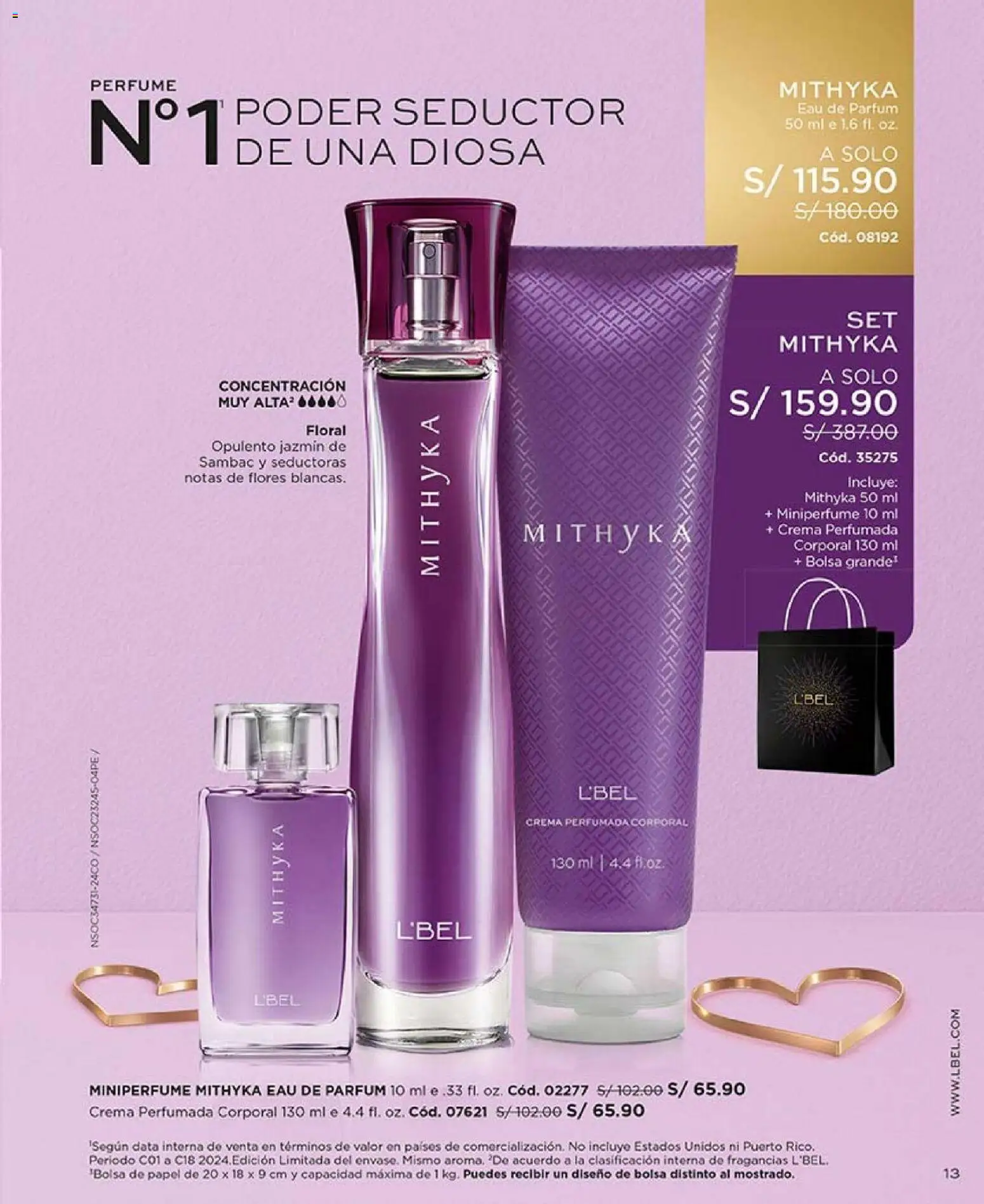 Catálogo L'Bel válido desde 17.01.2026 | Página: 13 | Productos: Crema, Bolsa, Perfume