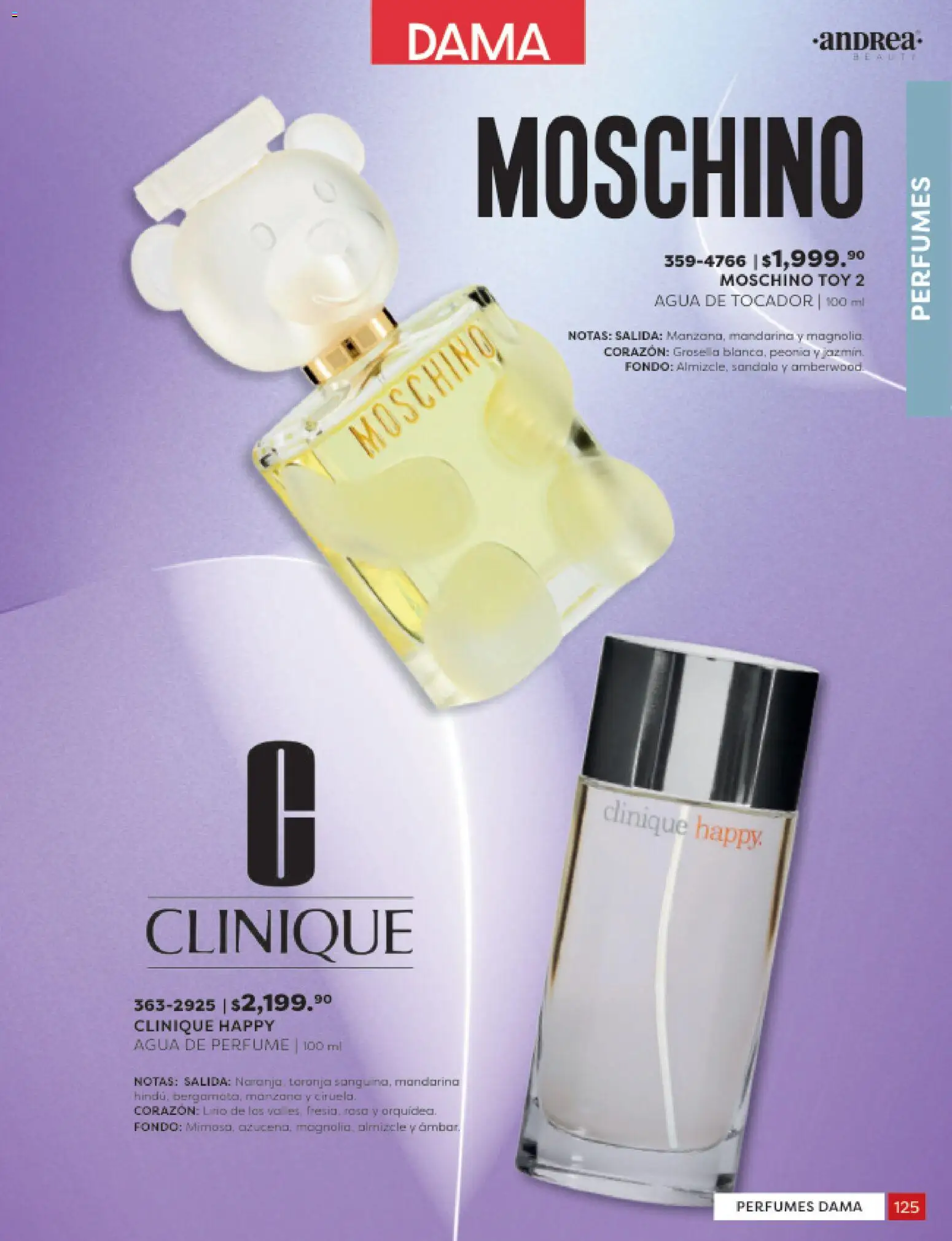 Nuevas ofertas de Andrea válidas en toda la República Mexicana desde el 31.10.2025. ¡Encuentra las mejores ofertas en Andrea catálogo Beauty! | Página: 125 | Productos: Manzana, Agua, Perfume