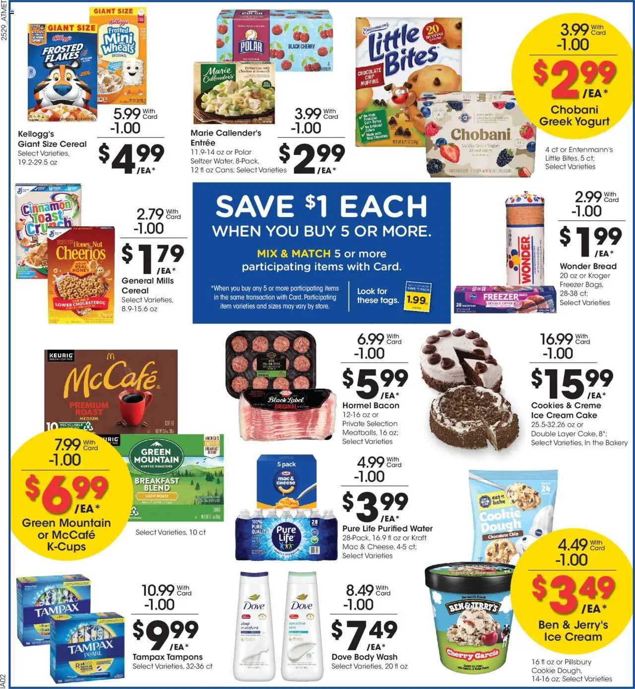 Kroger Weekly Ad - valid from 20.08.2025 | Page: 5 | Products: Bread, Chocolate, Cookies, Freezer