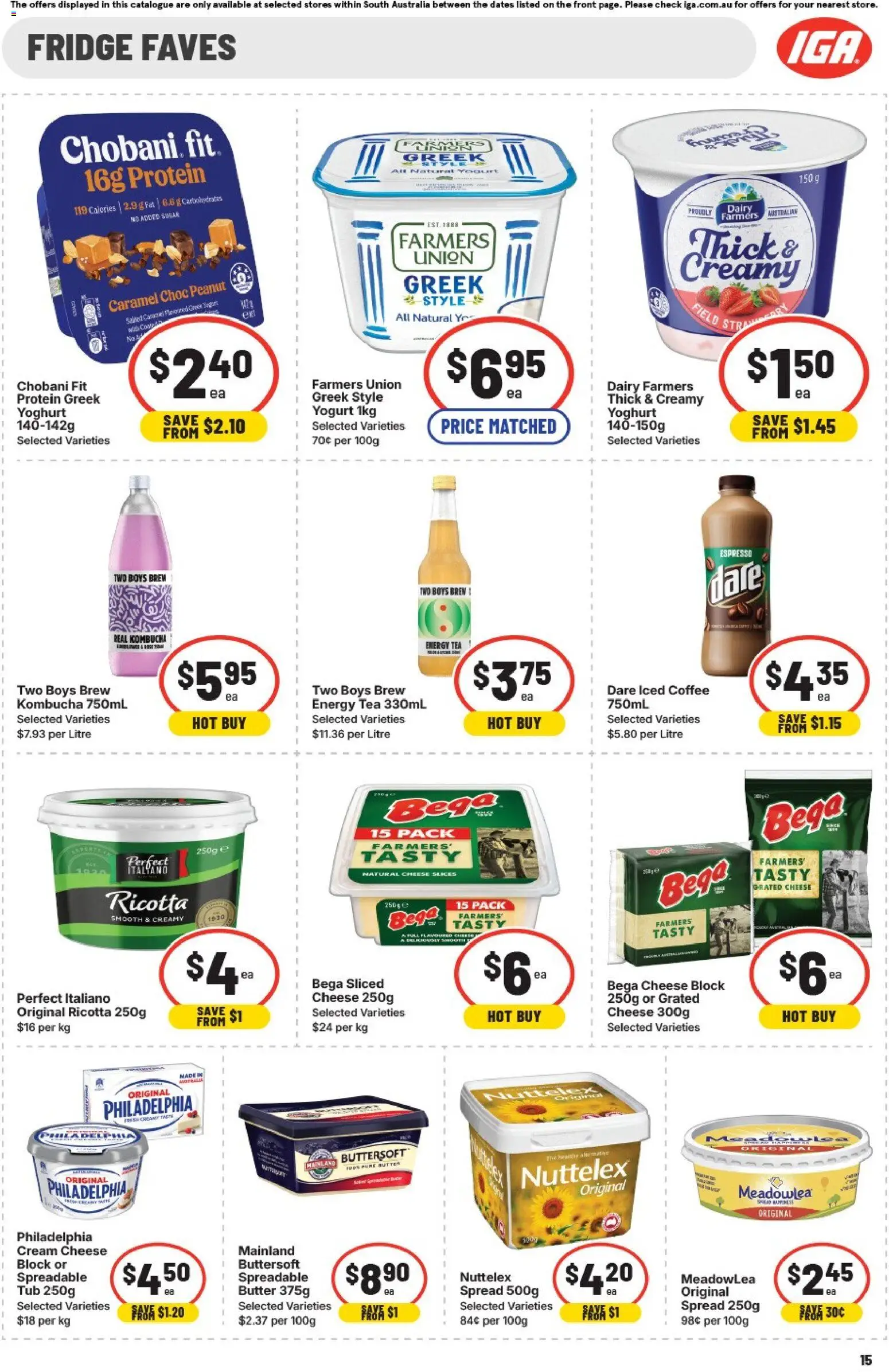 IGA catalogue - valid from 25.02.2026 | Page: 11 | Products: Dairy, Cheese, Tea, Fridge