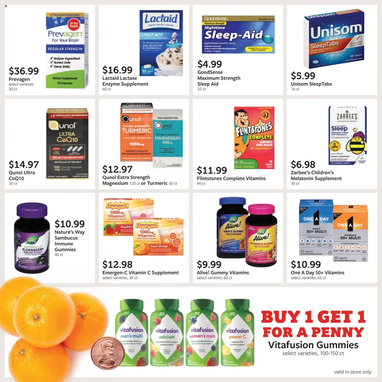 Fareway Monthly Ad - valid from 30.03.2026 | Page: 42 | Products: Vitamin, CoQ10, Safe, Water