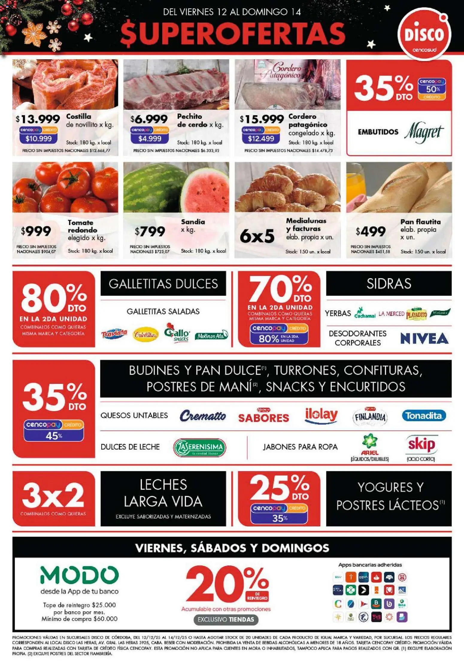 Disco - Ofertas | Córdoba │ válido desde el 12.12.2025 | Página: 1 | Productos: Disco, Banco, Sandía, Pan