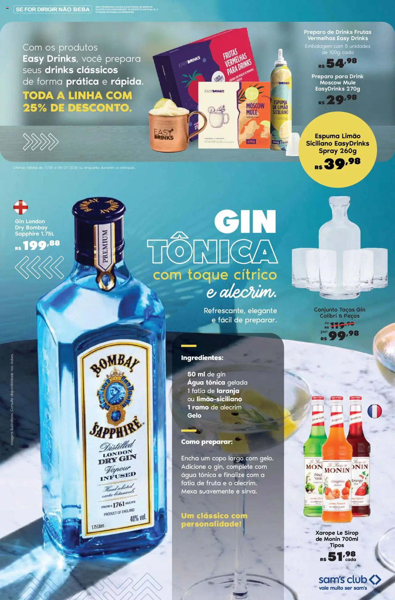 Sam's Club Folheto - válido de 17.06.2025 | Página: 8 | Produtos: Limão siciliano, Moranga, Água tônica, Xarope