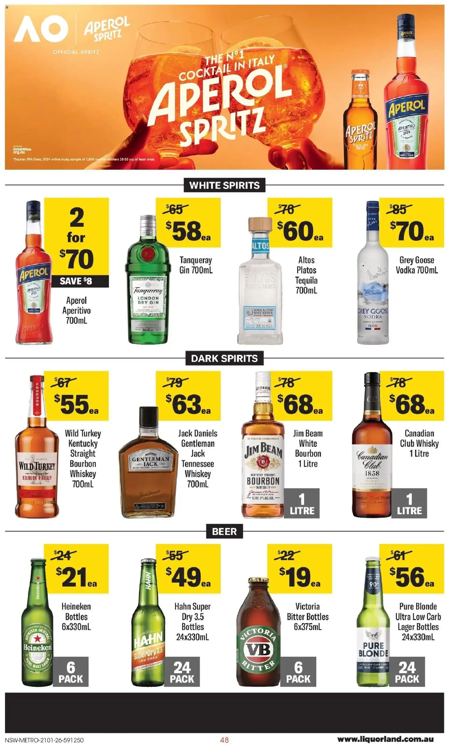 Coles catalogue - valid from 21.01.2026 | Page: 48 | Products: Beer, Bourbon, Vodka, Turkey