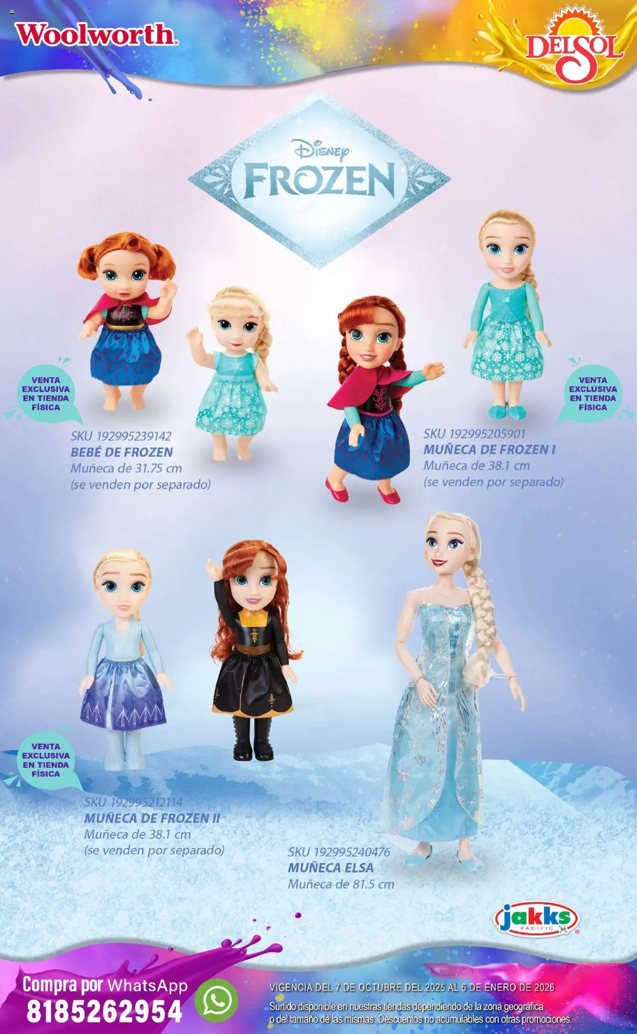 Nuevas ofertas de Del Sol y Woolworth válidas en toda la República Mexicana desde el 07.10.2025. ¡Encuentra las mejores ofertas en Del Sol y Woolworth - Catálogo Castillo Del Juguete! | Página: 55