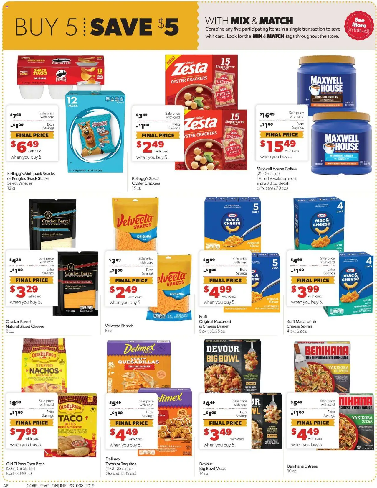 Family Fare Weekly Ad - valid from 19.10.2025 | Page: 5 | Products: Peppers, Cheese, Coffee, Pasta
