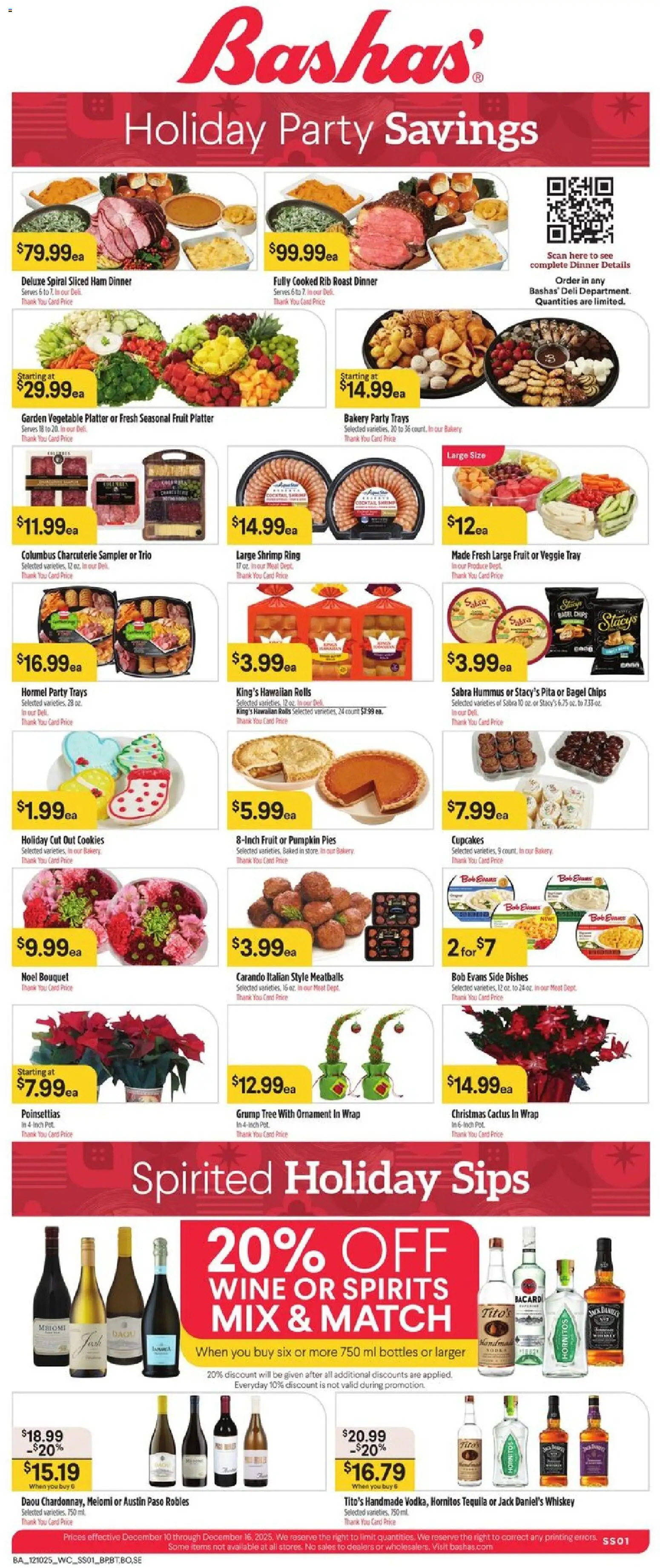 Basha's Weekly Ad - valid from 10.12.2025 | Page: 1 | Products: Ring, Wine, Cookies, Whiskey