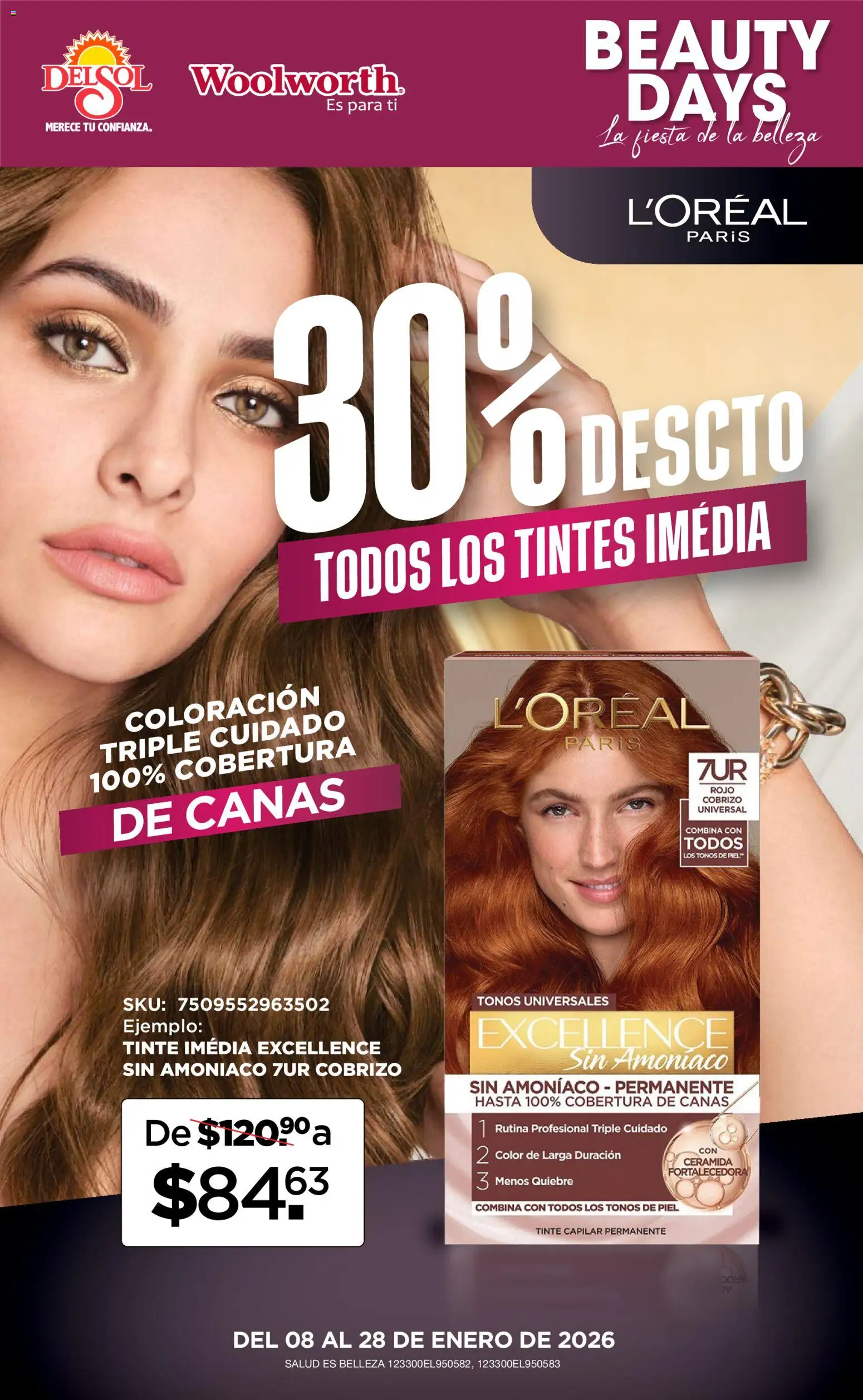 Nuevas ofertas de Del Sol y Woolworth válidas en toda la República Mexicana desde el 08.01.2026. ¡Encuentra las mejores ofertas en Del Sol y Woolworth catálogo La Fiesta de la Belleza ! | Página: 9
