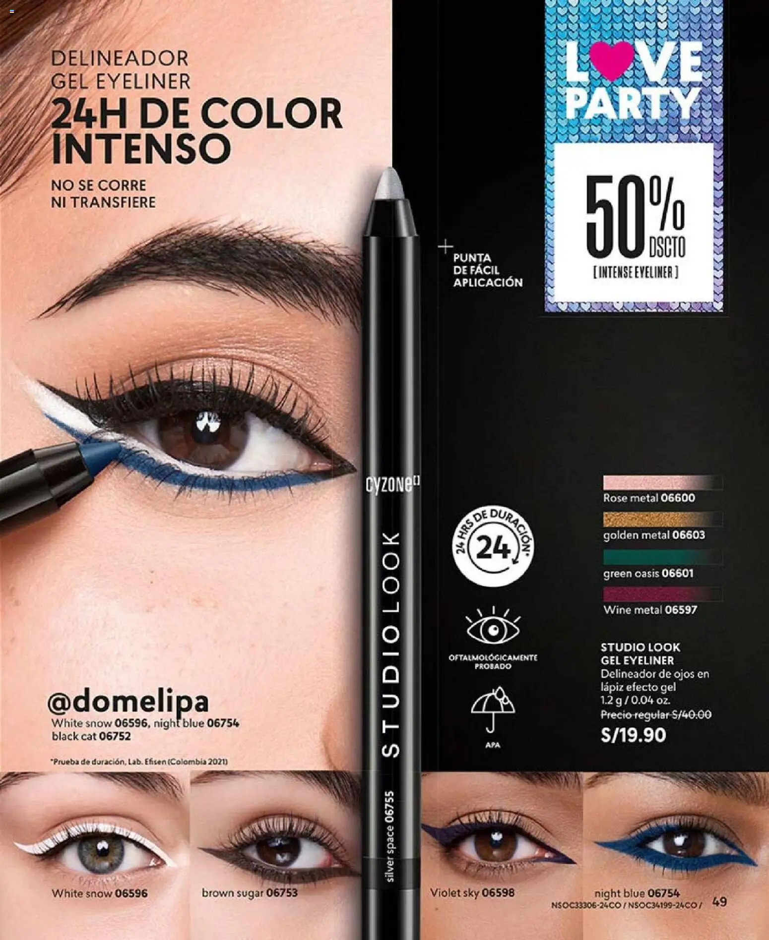 Catálogo CyZone válido desde 17.01.2026 | Página: 49 | Productos: Delineador de ojos, Delineador