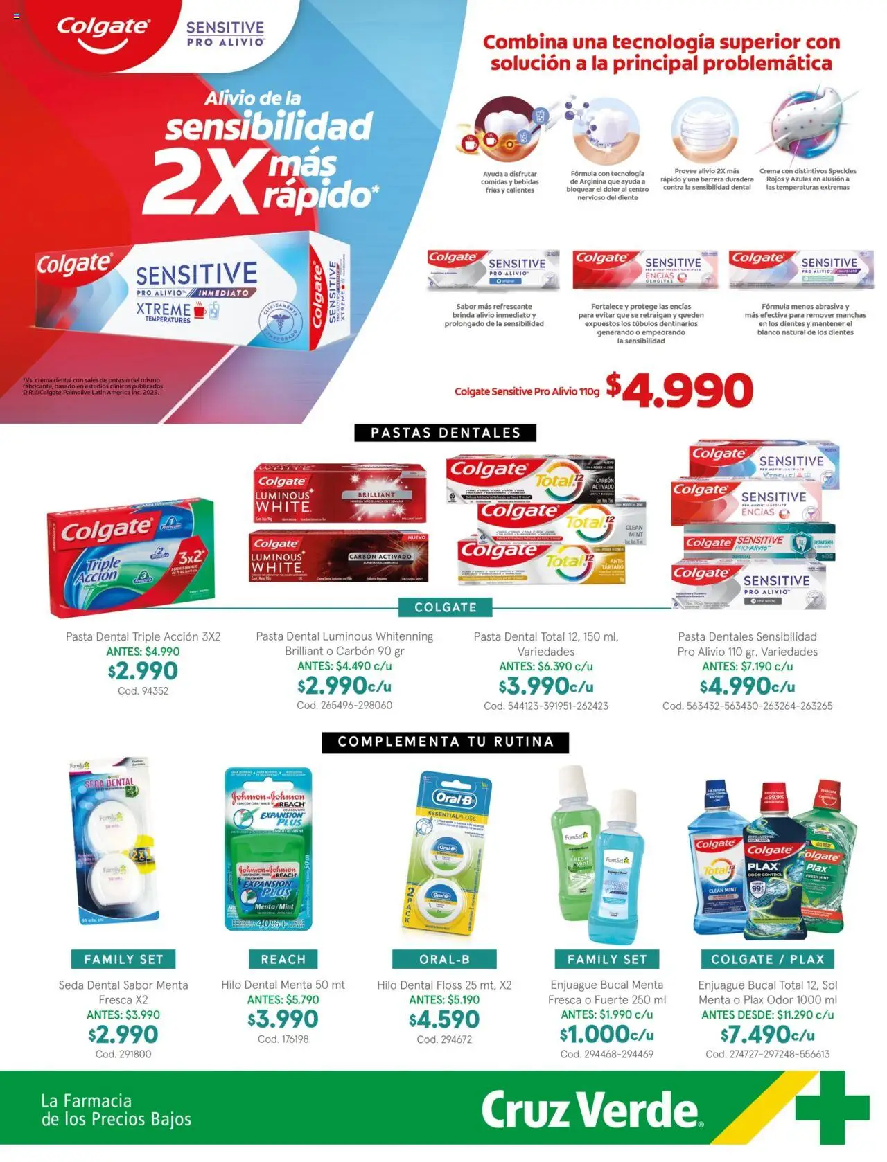 Cruz Verde Descuentos │ válido desde el 04.06.2025 | Página: 17 | Productos: Hilo dental, Pasta dental, Enjuague bucal, Crema
