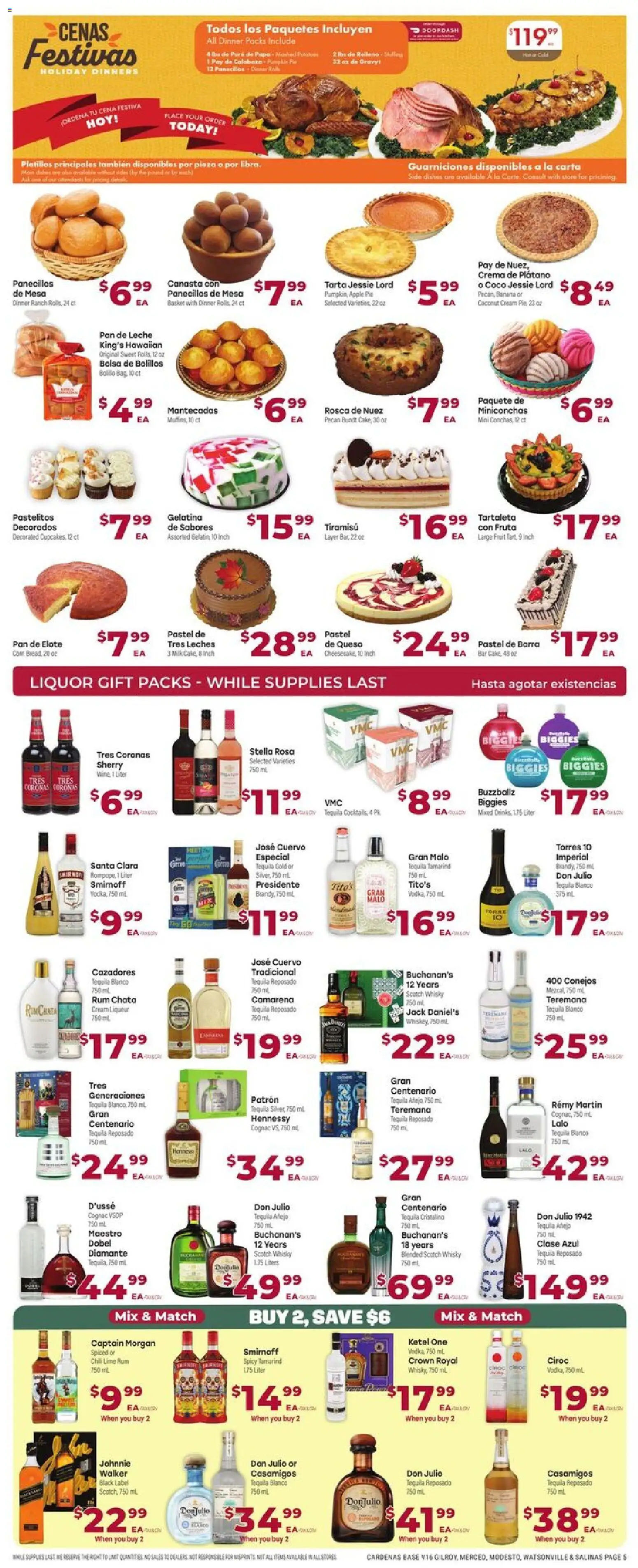 Cardenas Weekly Ad - CA - valid from 19.11.2025 | Page: 5 | Products: Basket, Milk, Vodka, Pumpkin