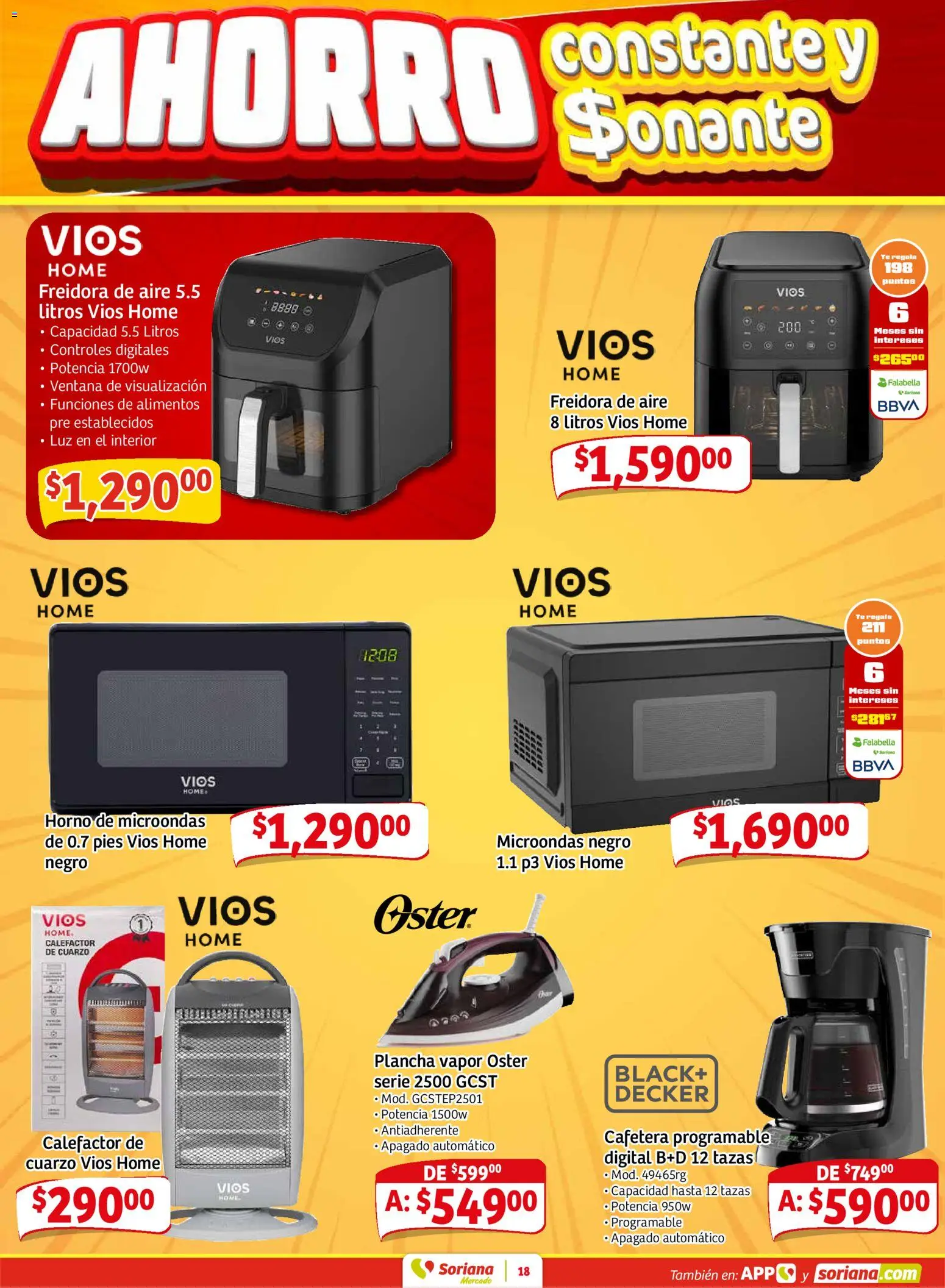 Nuevas ofertas de Soriana válidas en toda la República Mexicana desde el 15.01.2026. ¡Encuentra las mejores ofertas en Soriana - Pesito Valedor Mercado: Edo Mex, Valle De México, Gro, Hgo, Mor, Pue, Qto, Tlax, Ver! | Página: 26 | Productos: Cafetera, Plancha, Té, Calefactor