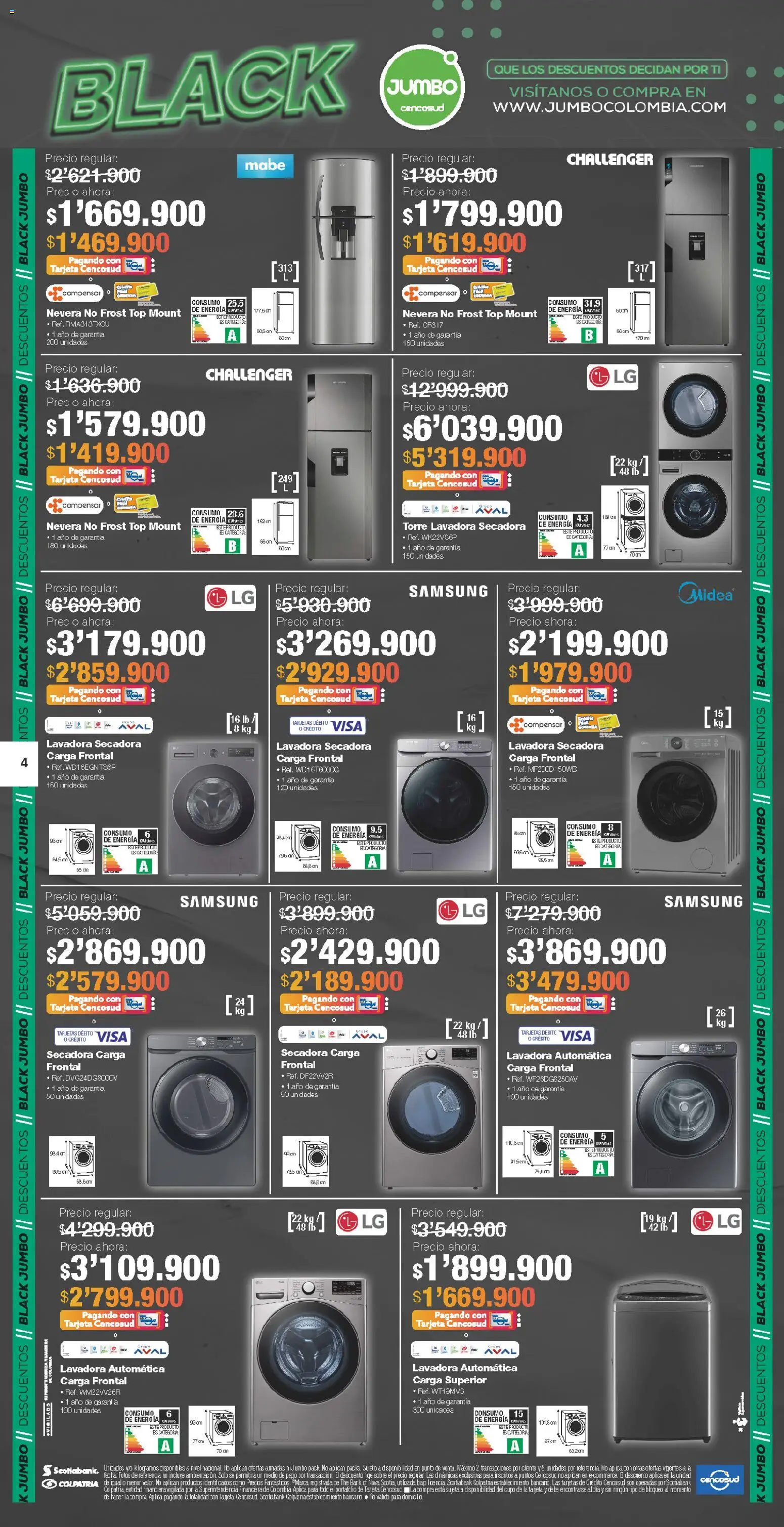 Jumbo revista - valida desde el 27.11.2025 | Página: 4 | Productos: Lavadora, Secadora, Top, Nevera
