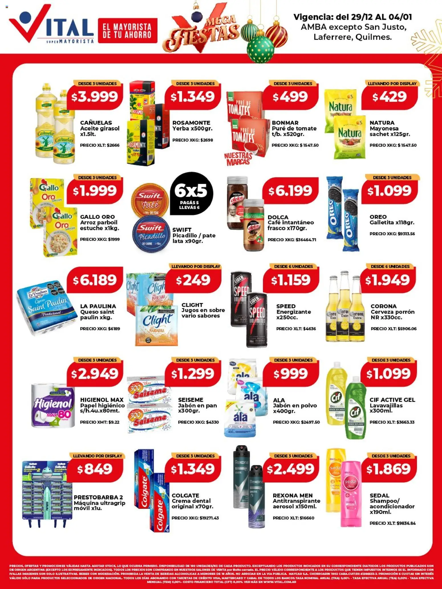 Vital - Ofertas │ válido desde el 29.12.2025 | Página: 1 | Productos: Sobre, Pan, Arroz, Crema