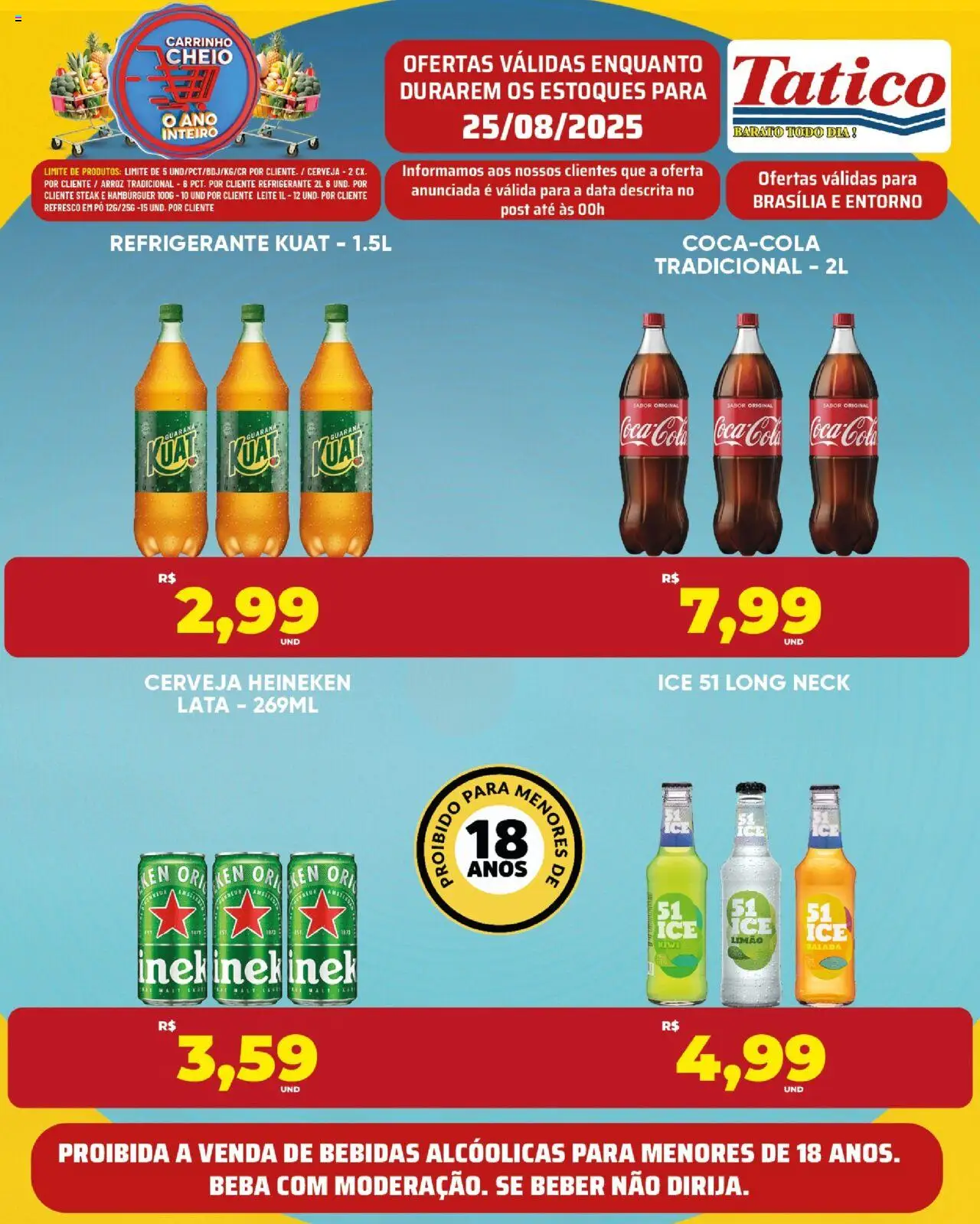 Tatico Folheto - válido de 25.08.2025 | Página: 12 | Produtos: Refresco, Leite, Carrinho, Cerveja Heineken