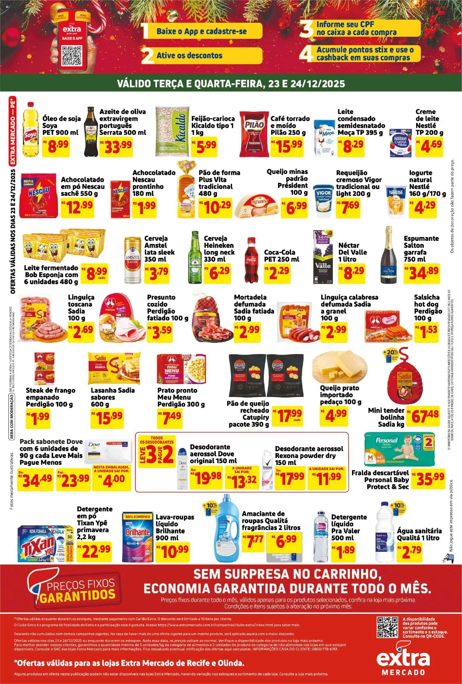 Extra Folheto - válido de 23.12.2025 | Página: 2 | Produtos: Pó, Esponja, Dove, Água sanitária
