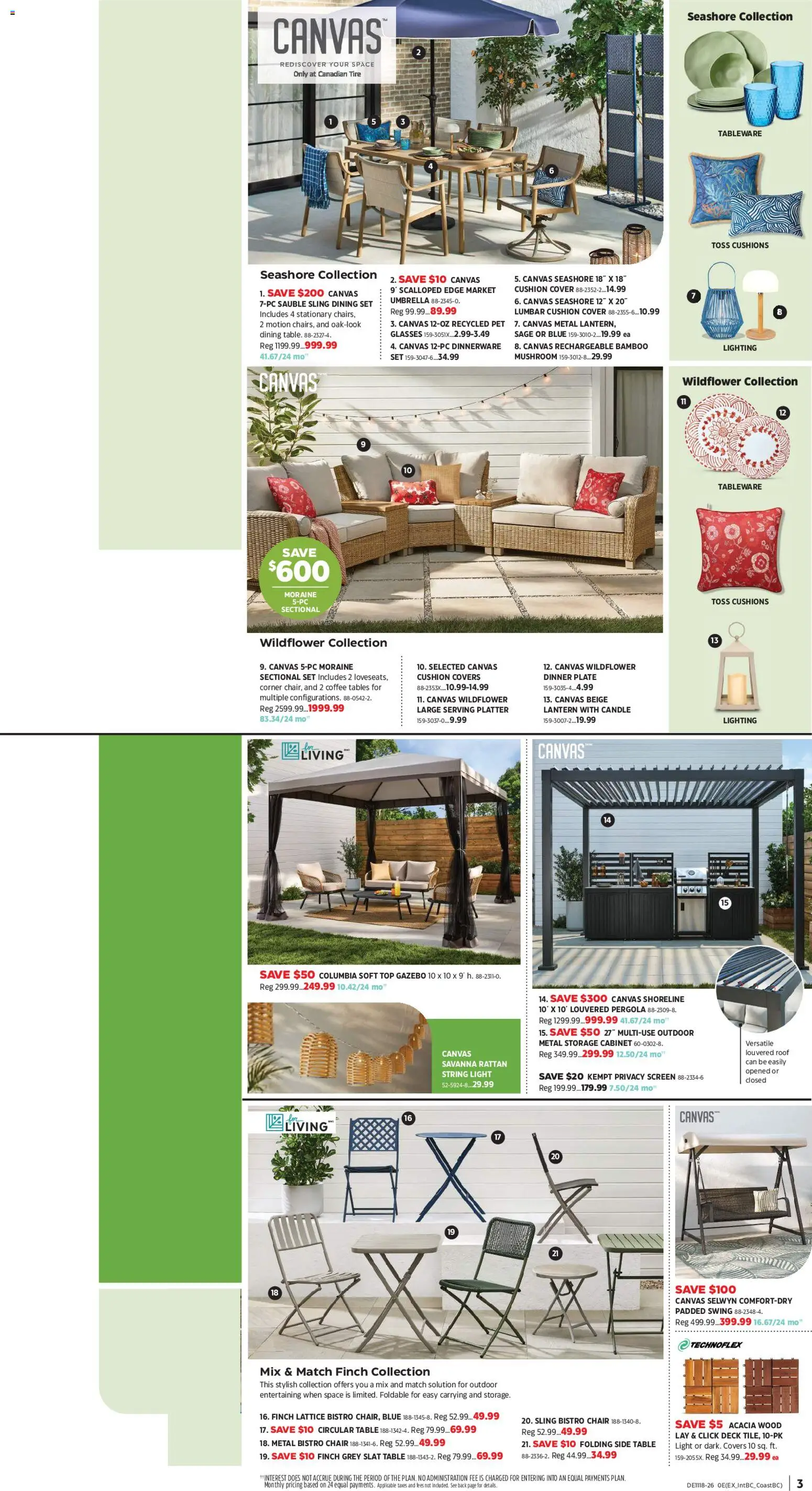 Canadian Tire flyer valid from 30.04.2026 | Page: 4 | Products: Umbrella, Table, Chair, Cabinet