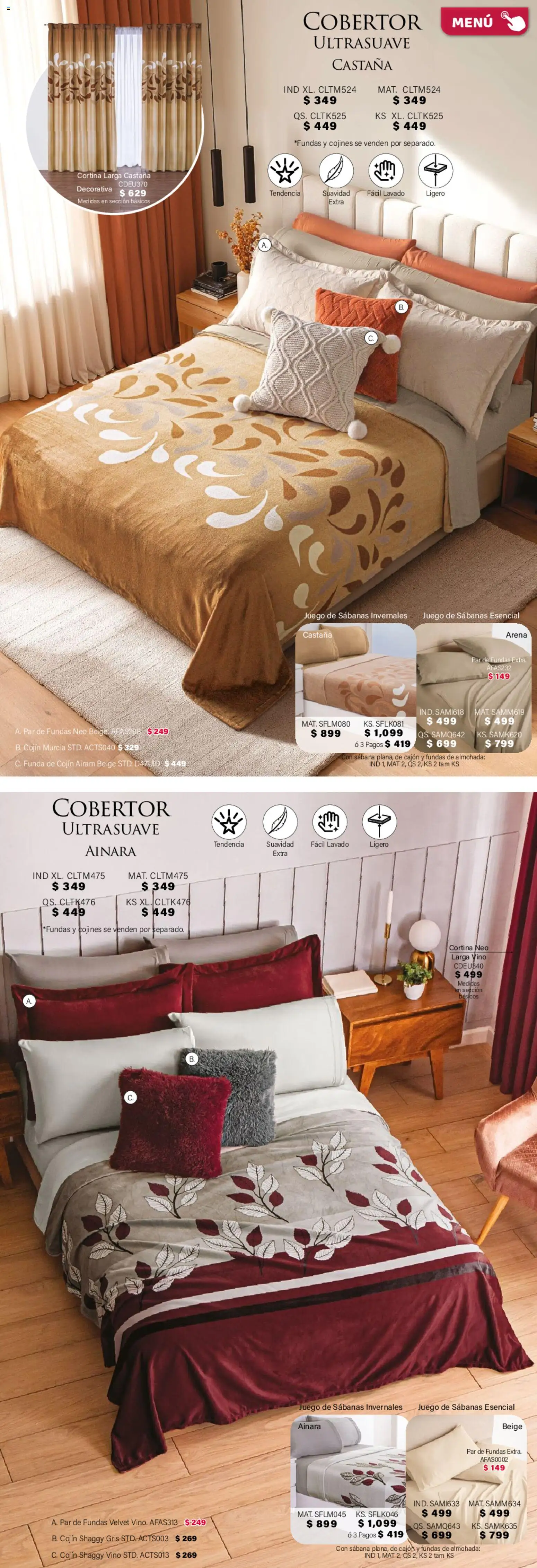 Nuevas ofertas de Colchas Concord válidas en toda la República Mexicana desde el 01.02.2026. ¡Encuentra las mejores ofertas en Colchas Concord catálogo! | Página: 191 | Productos: Cobertor, Juego, Almohada, Sabanas