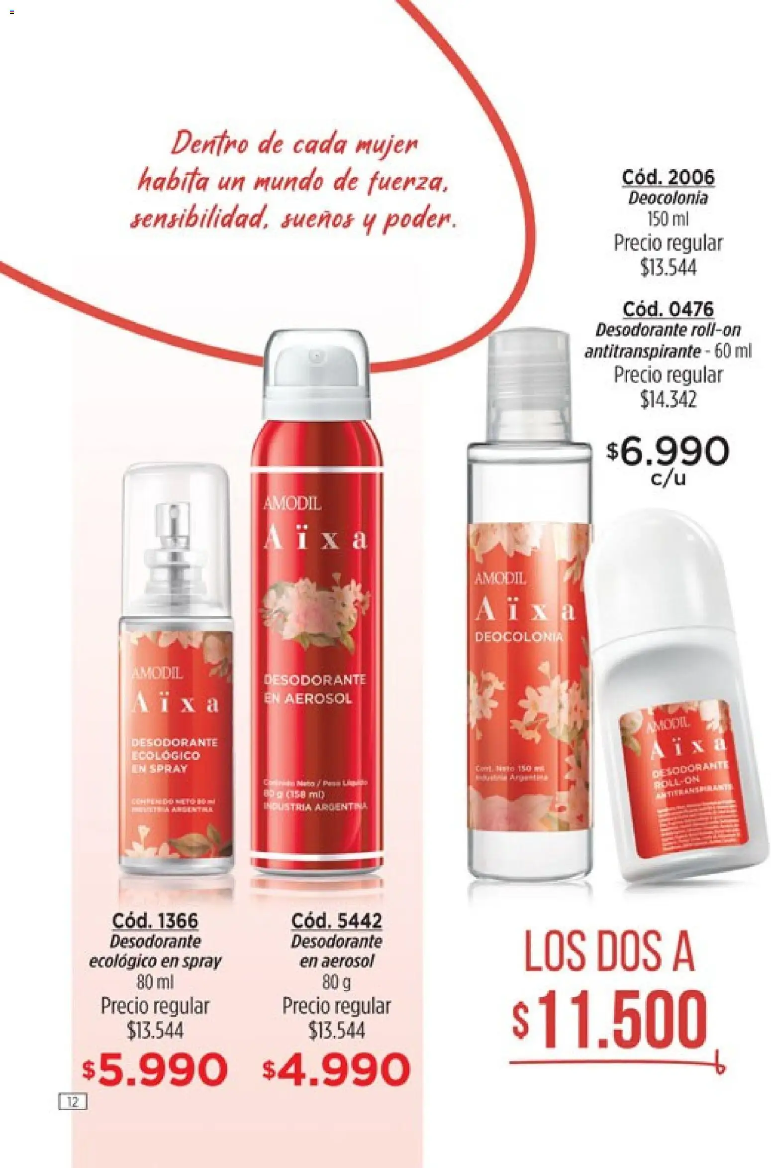 Catálogo Amodil Campaña 4 │ válido desde el 01.03.2026 | Página: 12 | Productos: Desodorante, Antitranspirante