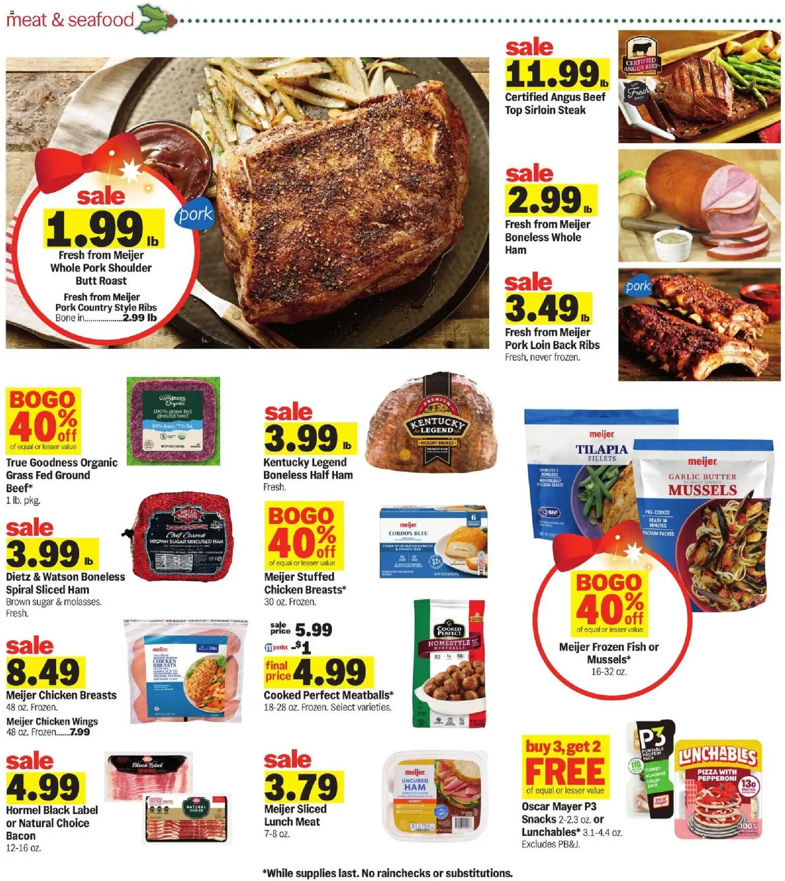 Meijer Weekly Ad - valid from 03.12.2025 | Page: 5 | Products: Ham, Pizza, Pork, Beef