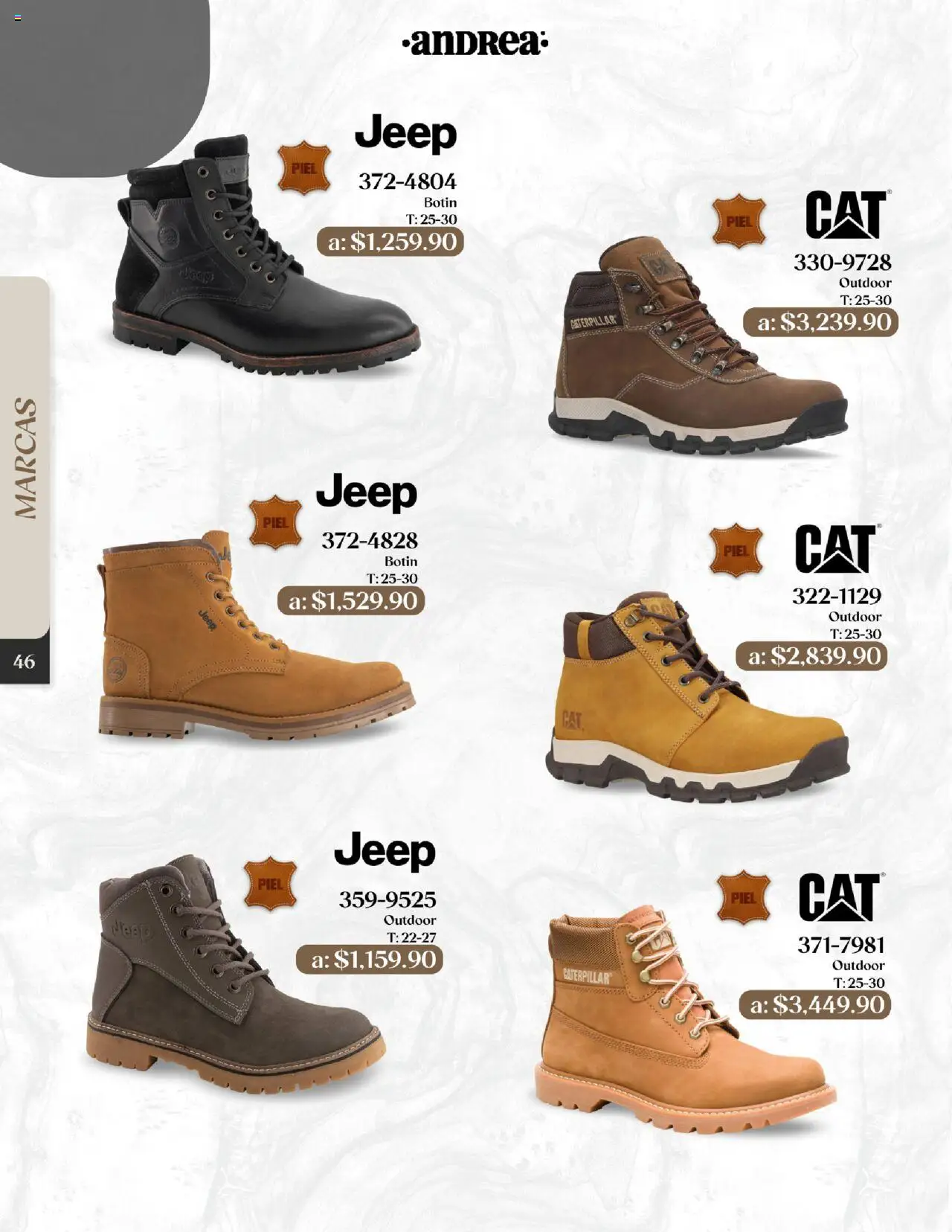 Nuevas ofertas de Andrea válidas en toda la República Mexicana desde el 24.08.2025. ¡Encuentra las mejores ofertas en Andrea - Catálogo Esenciales de Otoño! | Página: 46 | Productos: Botín