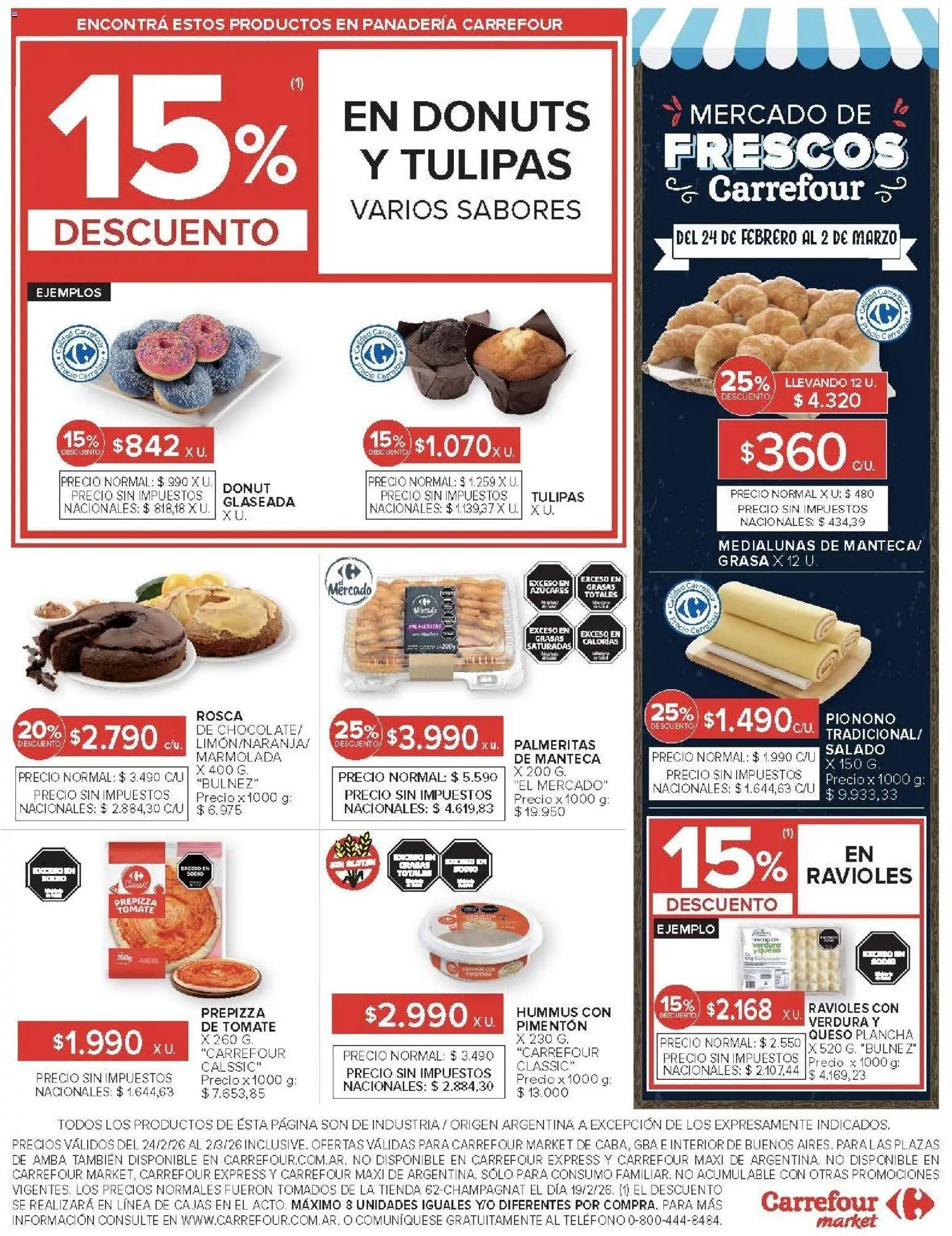 Carrefour ofertas │ válido desde el 24.02.2026 | Página: 53 | Productos: Teléfono, Queso, Plancha, Ravioles