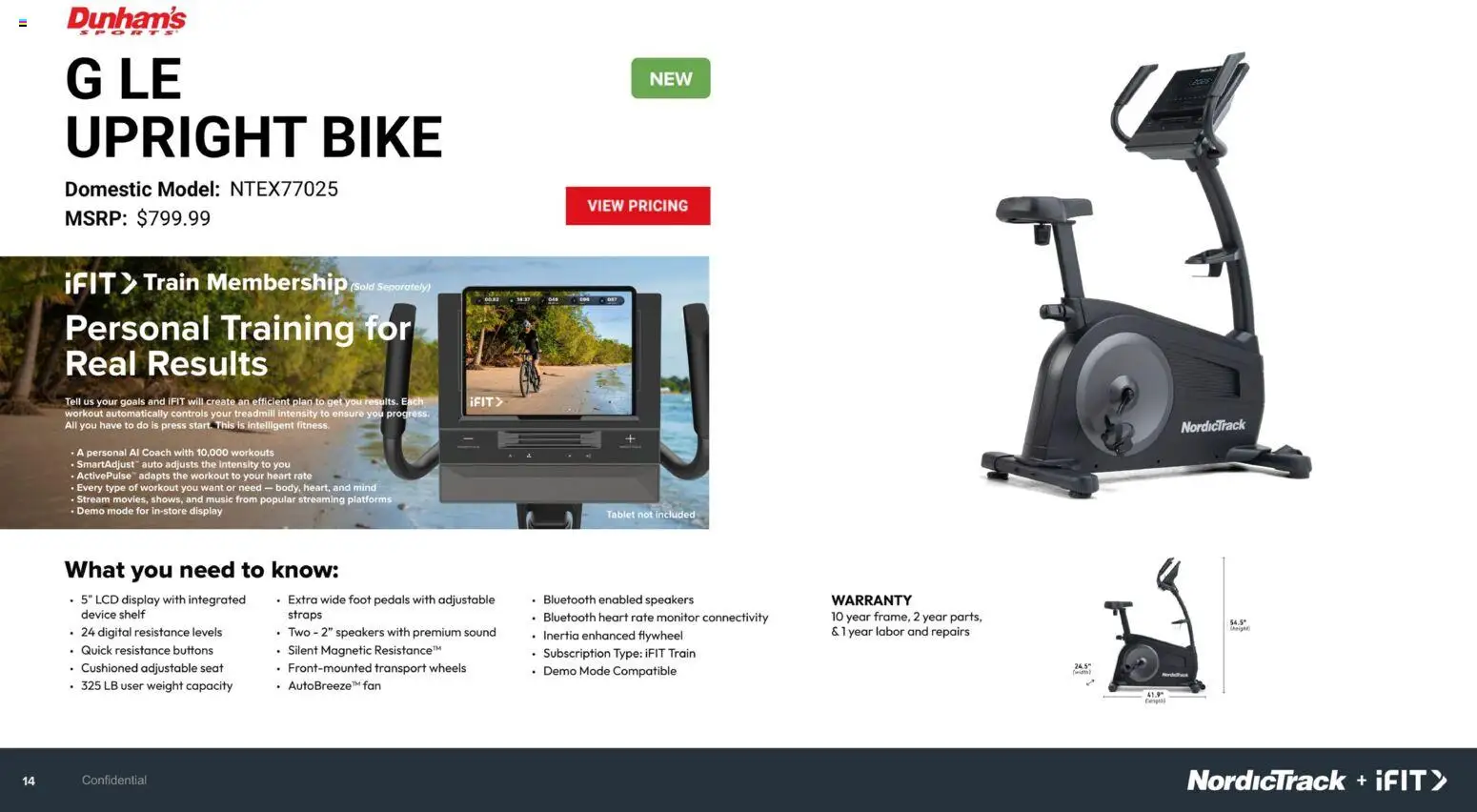 Dunham's Sports Exercise Equipment Guide - valid from 20.11.2025 | Page: 14 | Products: Press, Tablet, Weight, Fan