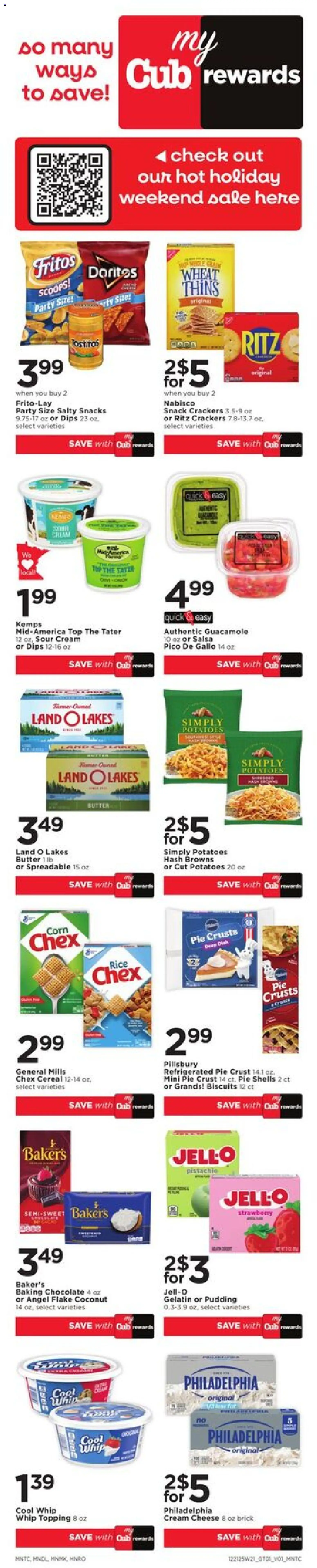 Cub Foods Weekly Ad - valid from 21.12.2025 | Page: 6 | Products: Butter, Rice, Sour cream, Potatoes