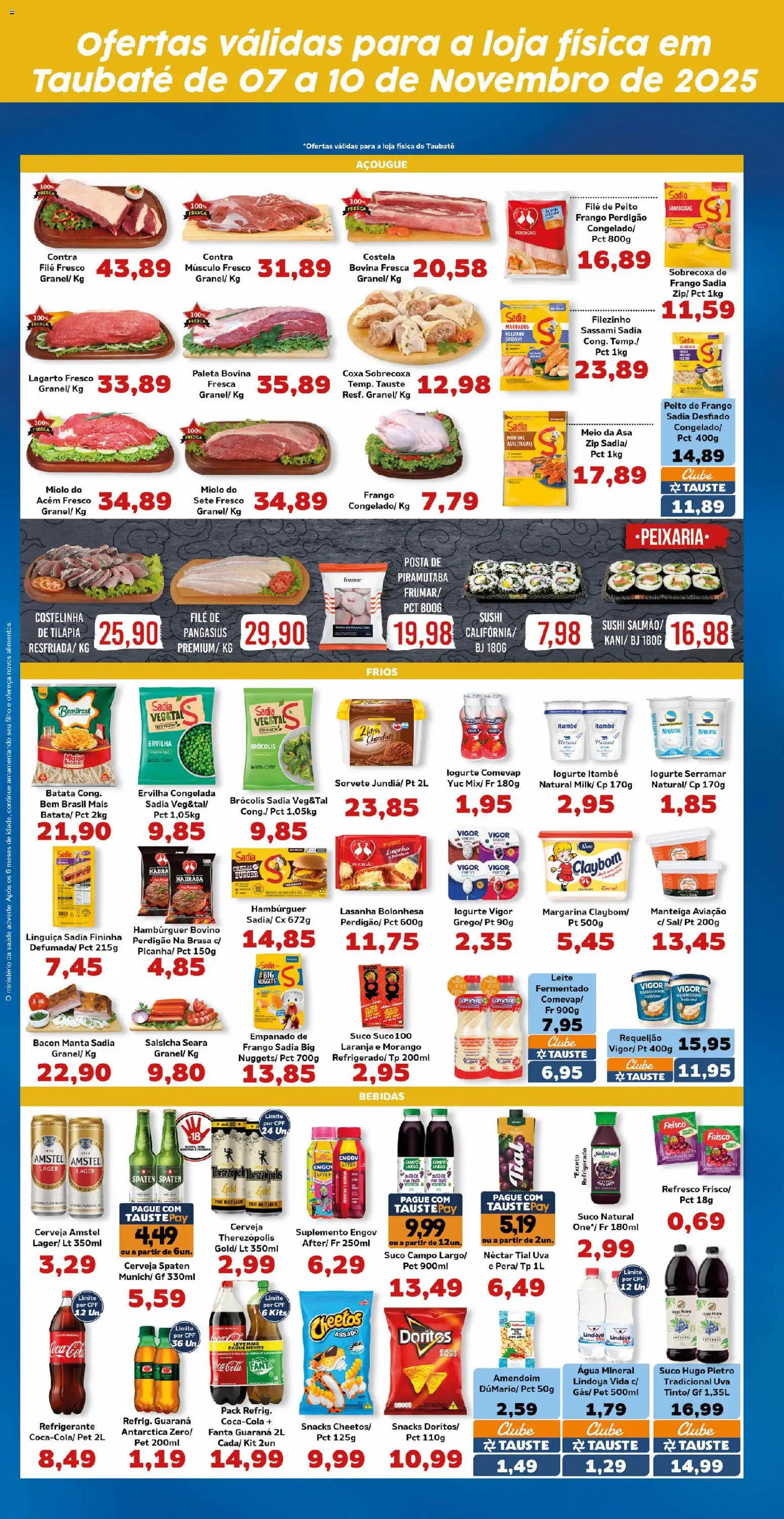 Tauste Folheto - válido de 07.11.2025 | Página: 4 | Produtos: Frisco, Manteiga, Tilápia, Refrigerante