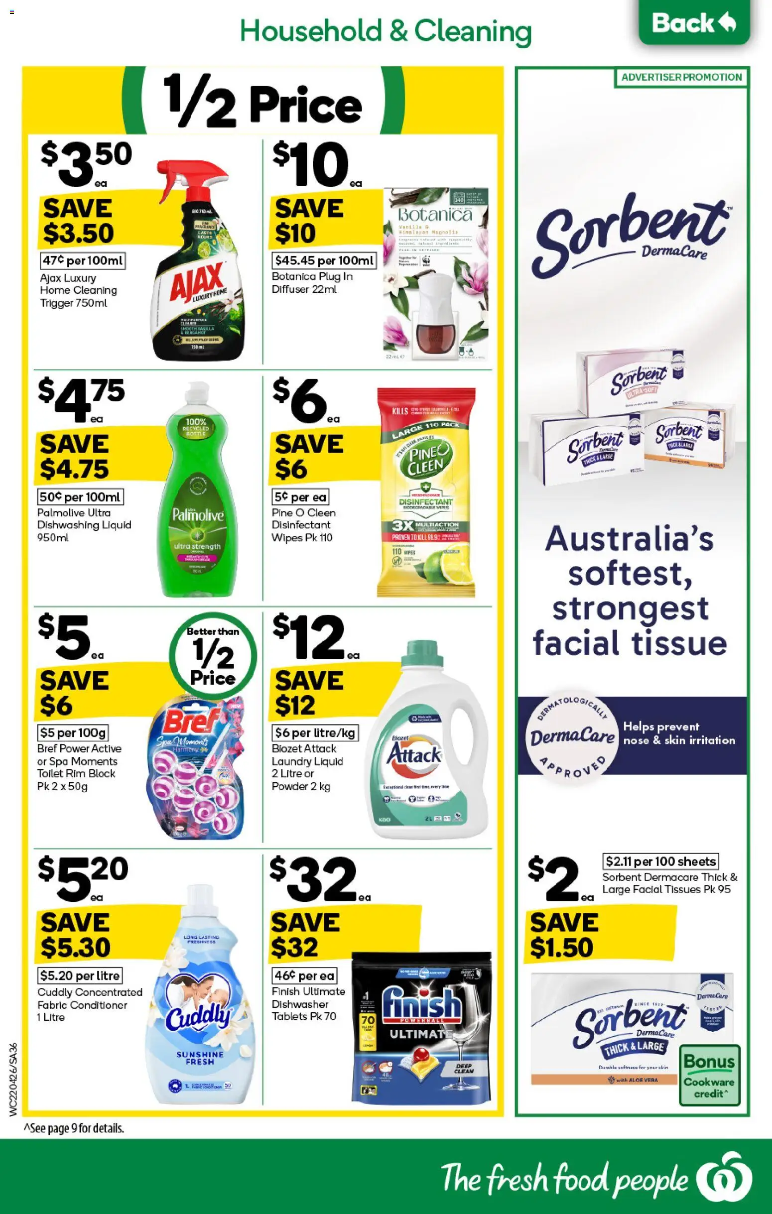 Woolworths catalogue - valid from 22.04.2026 | Page: 36 | Products: Toilet, Conditioner, Laundry, Tissues
