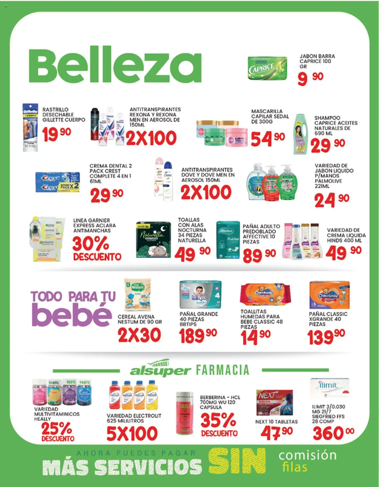 Nuevas ofertas de Alsuper válidas en toda la República Mexicana desde el 09.01.2026. ¡Encuentra las mejores ofertas en Alsuper folleto Saltillo! | Página: 4 | Productos: Jabón líquido, Crema, Toallitas húmedas, Barra
