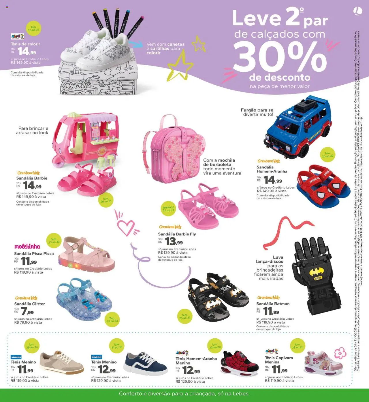 Lebes Folheto - válido de 01.10.2025 | Página: 3 | Produtos: Mesa, Tênis, Mochila