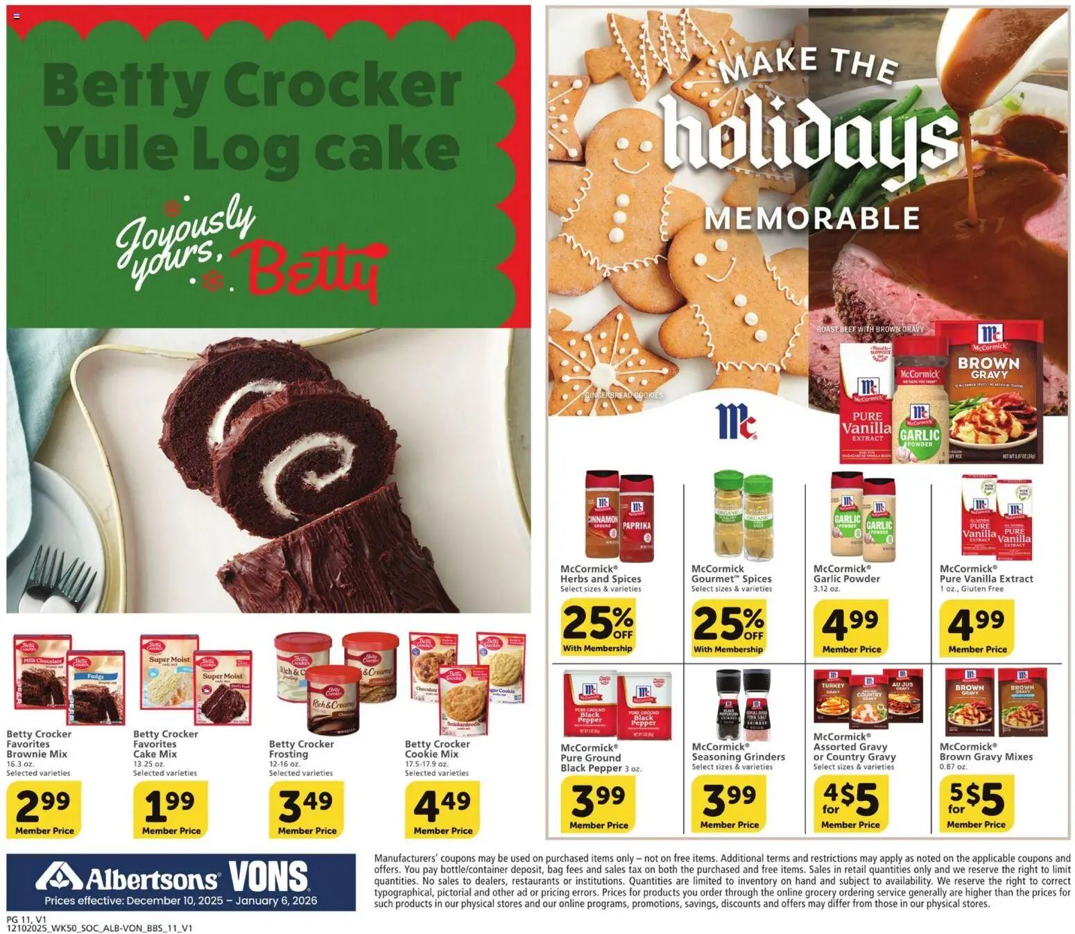 Vons Big Book of Savings - valid from 10.12.2025 | Page: 11 | Products: Beef, Spices, Garlic, Grinder