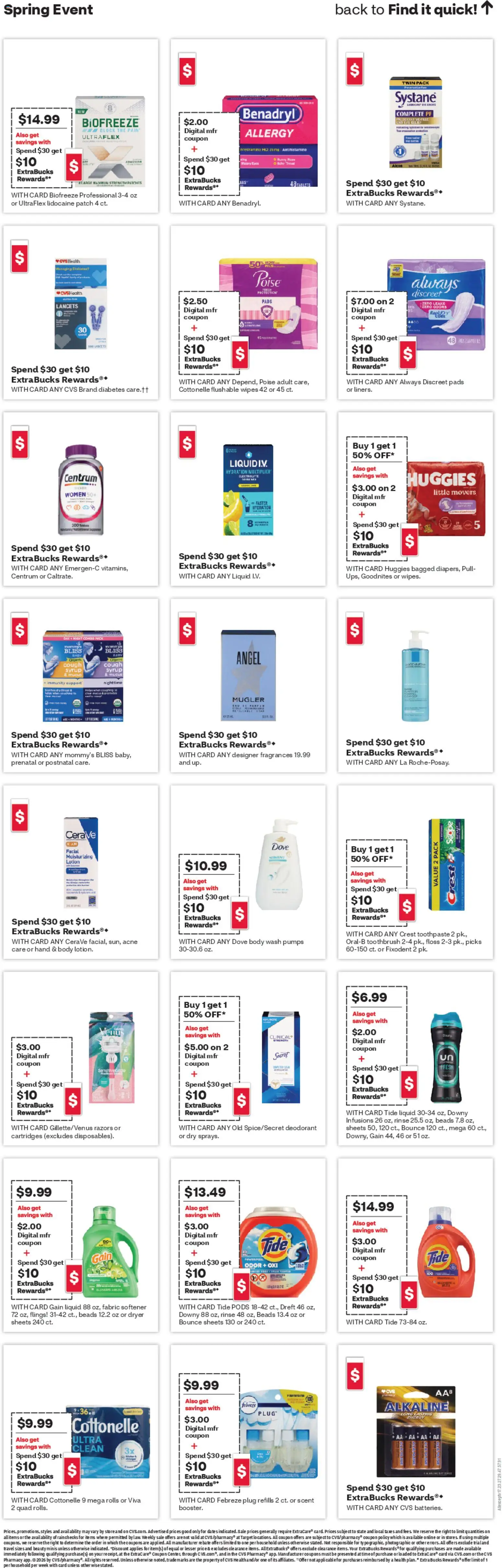 CVS Pharmacy Weekly Ad - KS - valid from 05.04.2026 | Page: 19 | Products: Toothbrush, Fabric softener, Pads, Dryer