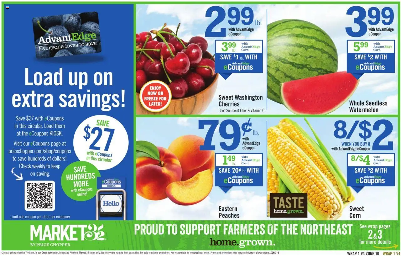 Price Chopper Weekly Ad - valid from 10.08.2025 | Page: 13 | Products: Vitamin, Cherries, Peaches, Watermelon