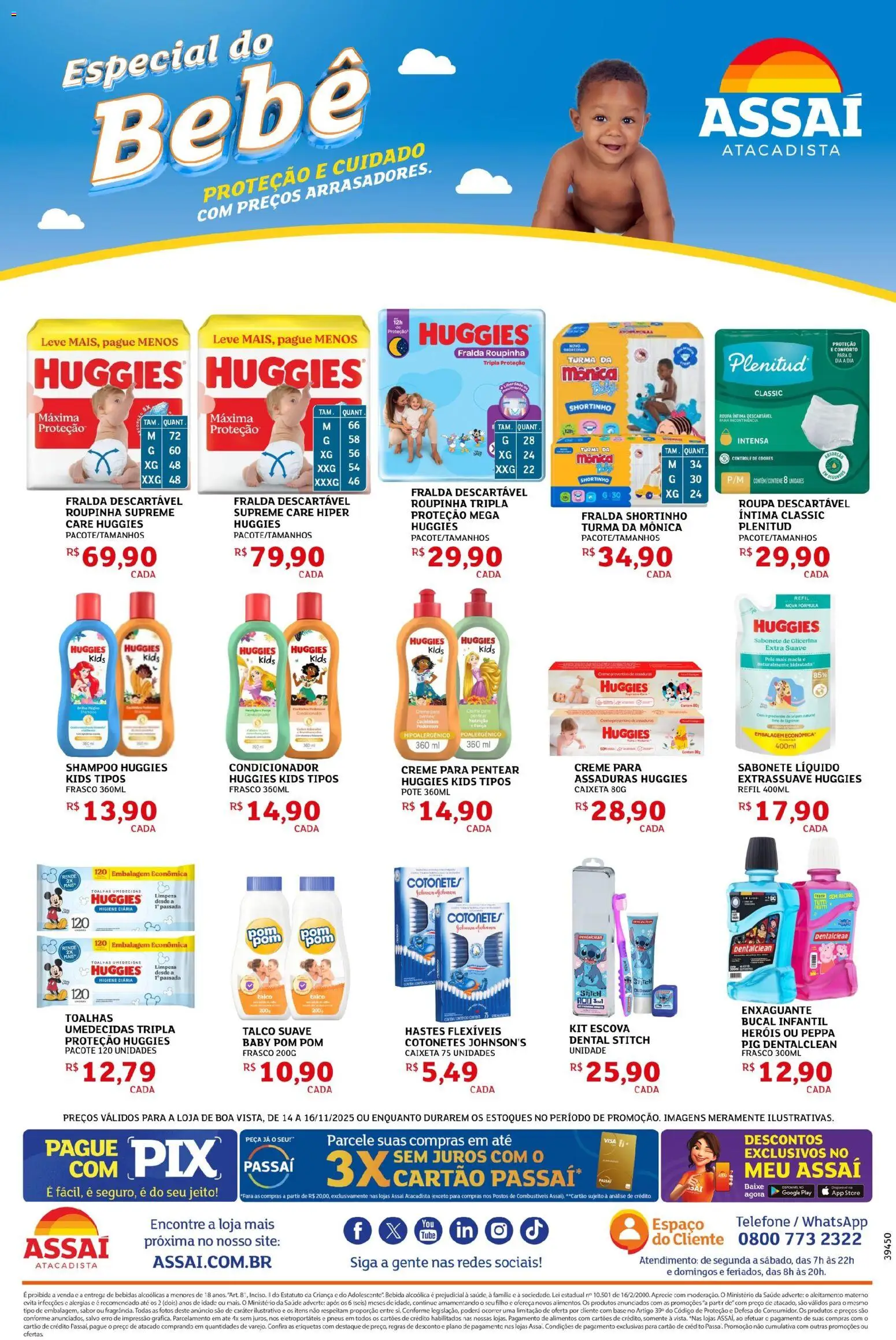 Assaí Atacadista Folheto - válido de 14.11.2025 | Página: 4 | Produtos: Escova, Sabonete, Bebida, Sabonete líquido