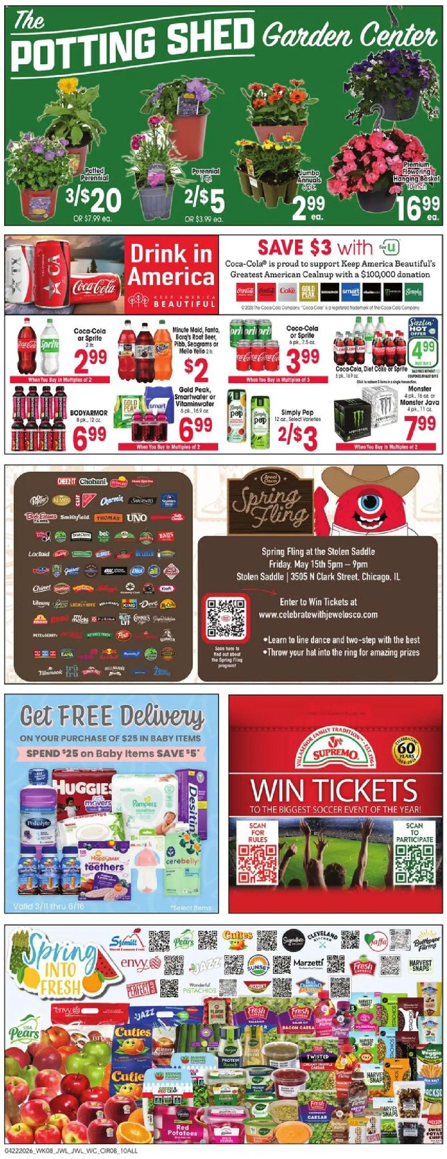 Jewel Osco Weekly Ad - valid from 22.04.2026 | Page: 8 | Products: Ring, Basket, Potatoes, Hat