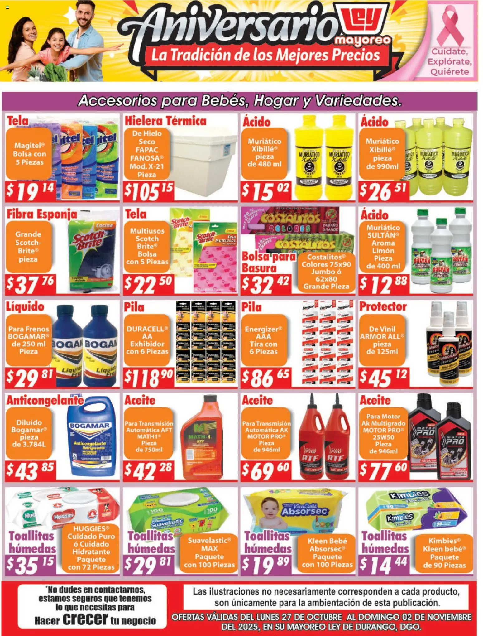Nuevas ofertas de Casa Ley válidas en toda la República Mexicana desde el 27.10.2025. ¡Encuentra las mejores ofertas en Casa Ley folleto Mayoreo! | Página: 2 | Productos: Bolsa, Aceite, Cocina, Pila