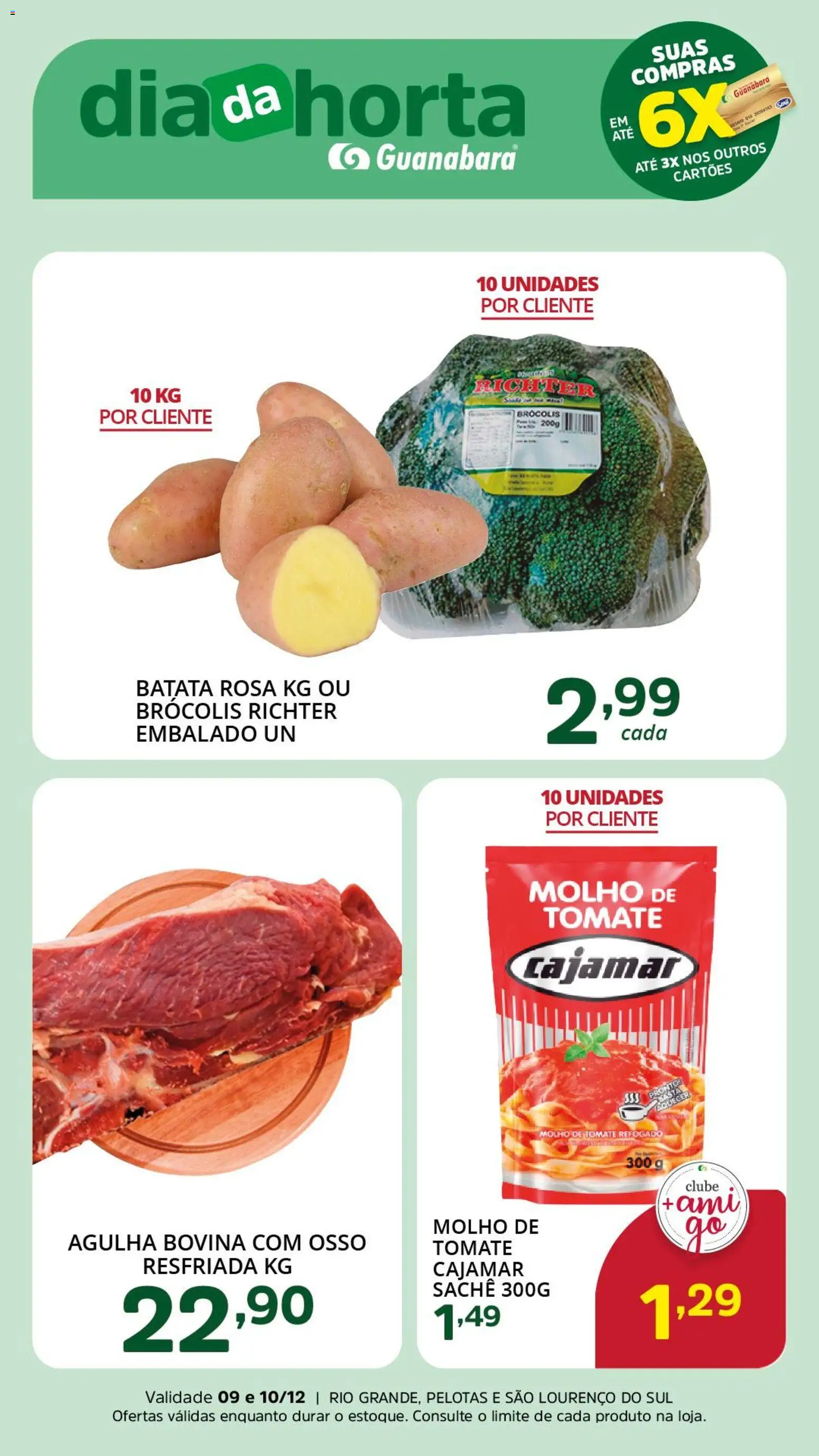 Supermercado Guanabara Folheto - válido de 10.12.2025 | Página: 2 | Produtos: Molho de tomate, Brócolis, Batata