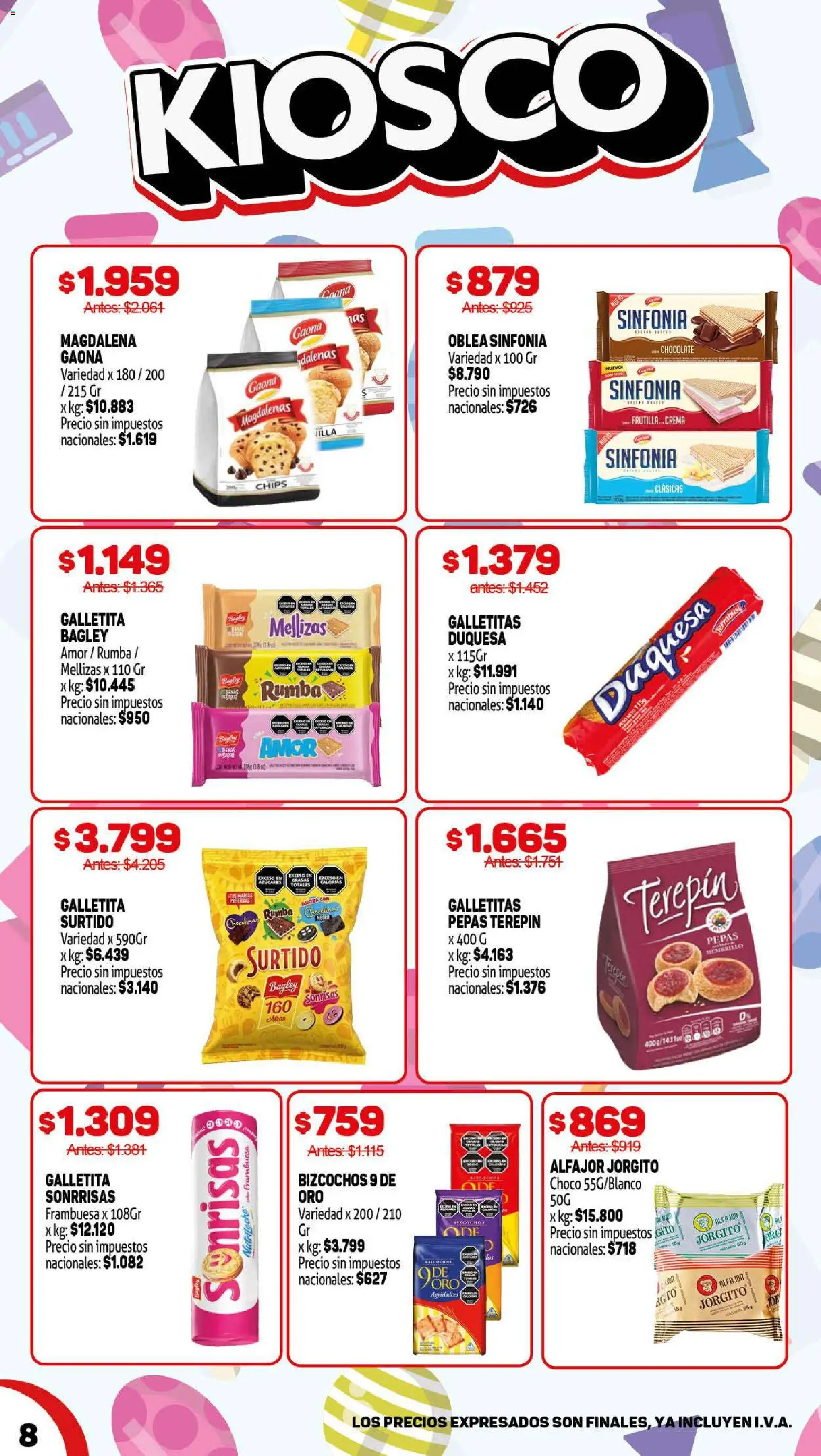 Makro ofertas │ válido desde el 19.02.2026 | Página: 8 | Productos: Galletitas, Frutilla, Magdalena, Crema