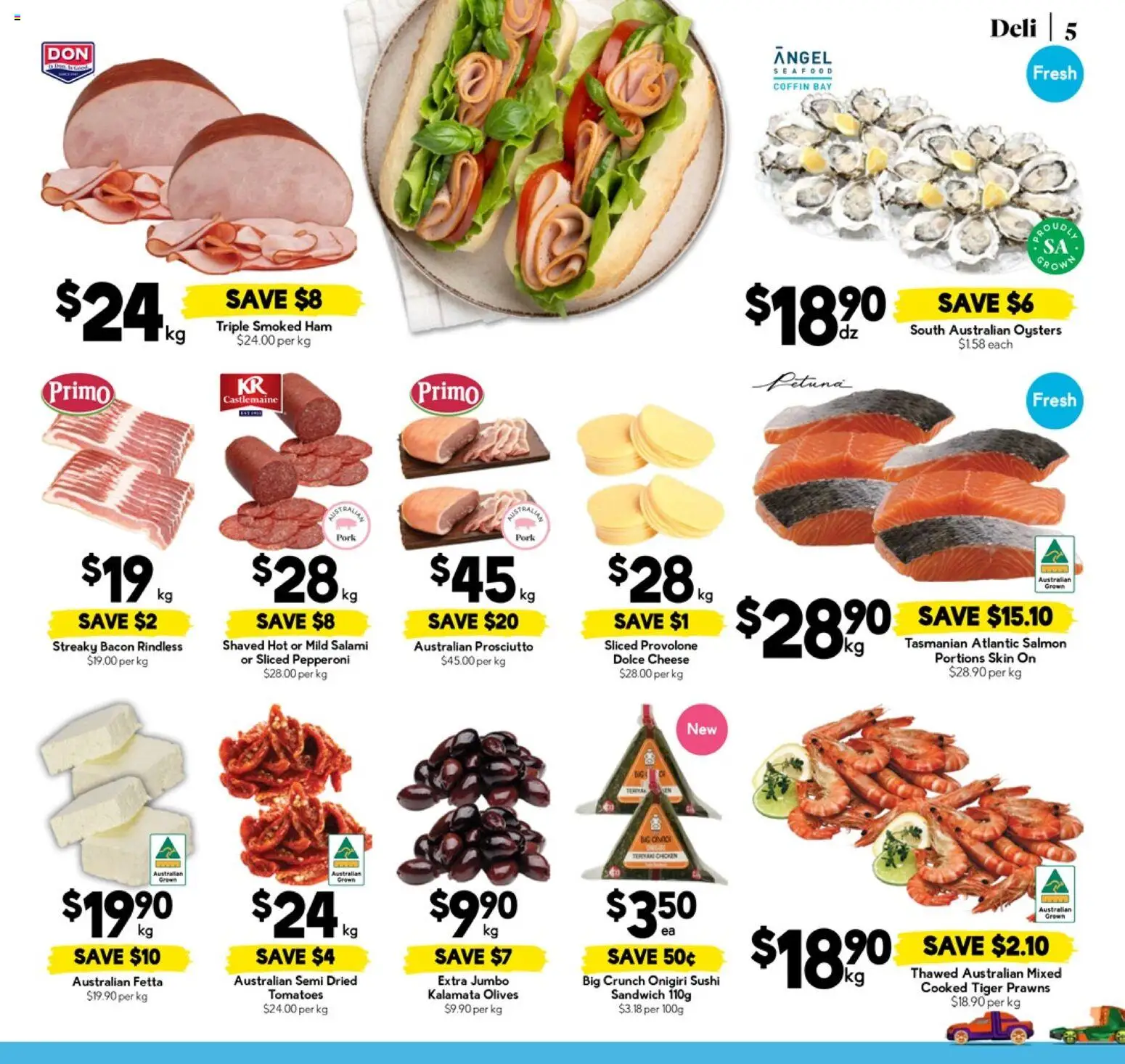 Drakes catalogue - valid from 12.11.2025 | Page: 5 | Products: Cheese, Tomatoes, Olives, Salmon