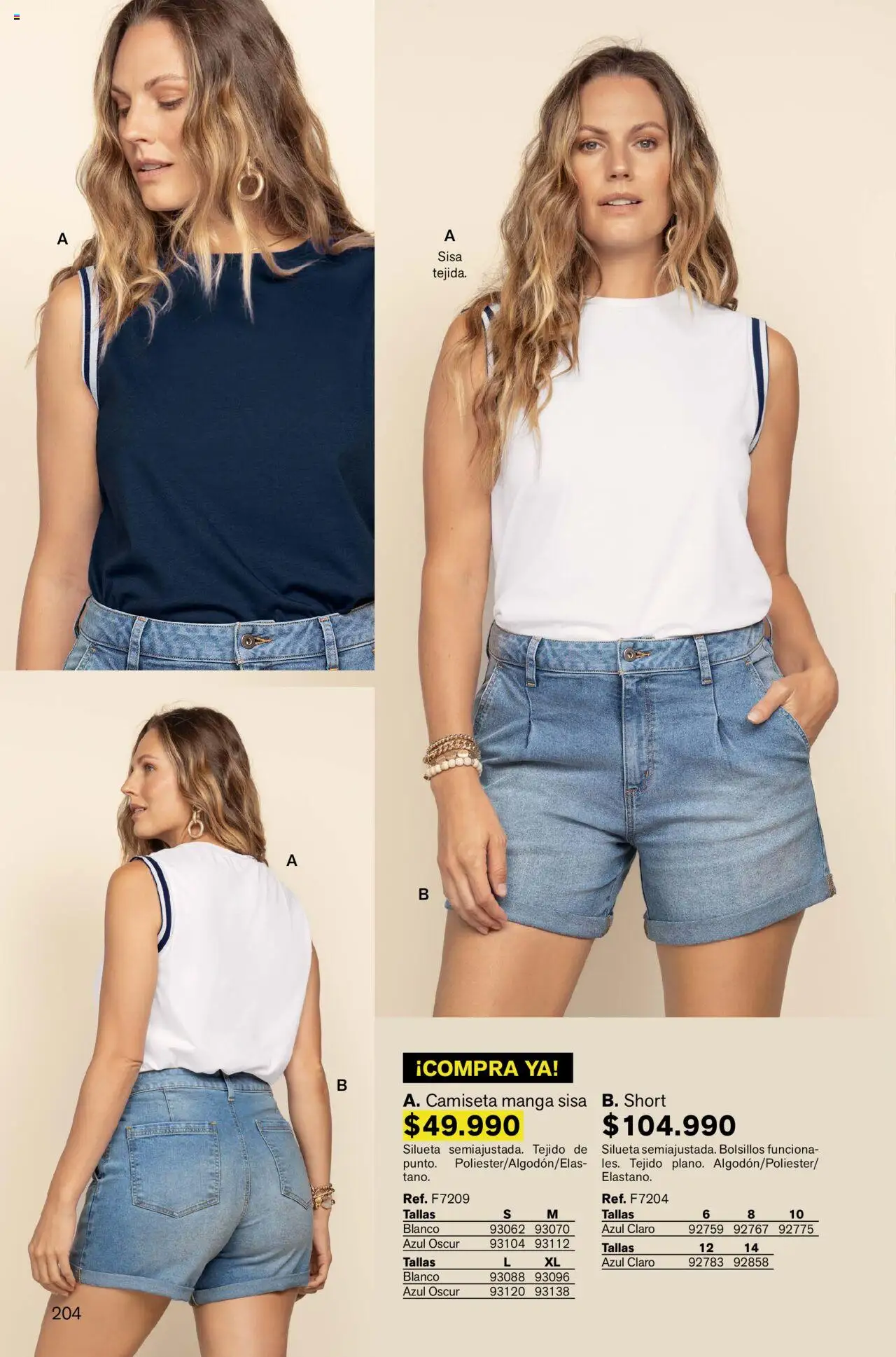 Leonisa revista - valida desde el 04.08.2025 | Página: 204 | Productos: Short, Camiseta, Camiseta manga sisa
