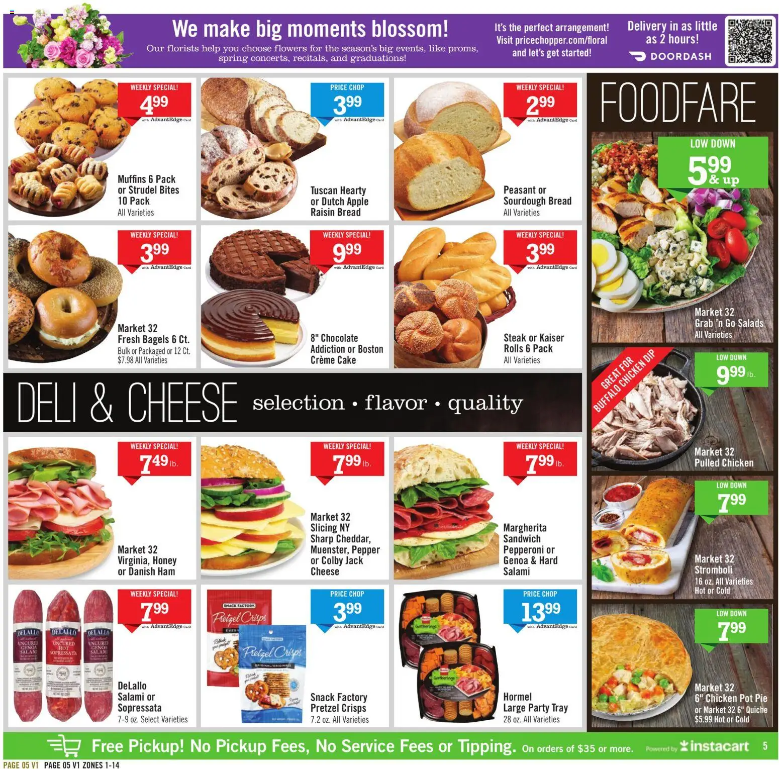Price Chopper - Weekly Ad - valid from 05.04.2026 | Page: 5 | Products: Bread, Chocolate, Salami, Ham