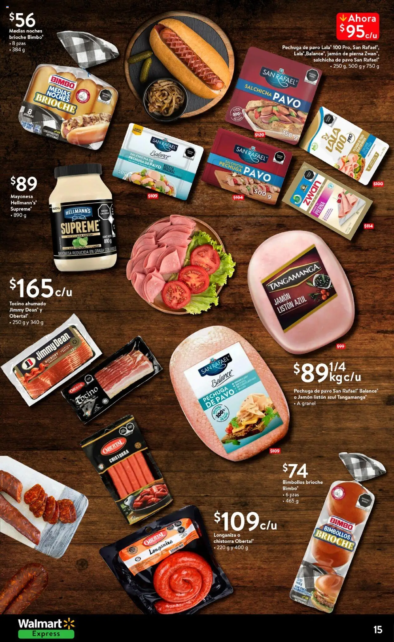 Nuevas ofertas de Walmart Express válidas en toda la República Mexicana desde el 14.10.2025. ¡Encuentra las mejores ofertas en Walmart Express - Folleto! | Página: 15 | Productos: Mayonesa, Tocino, Pan, Jugo