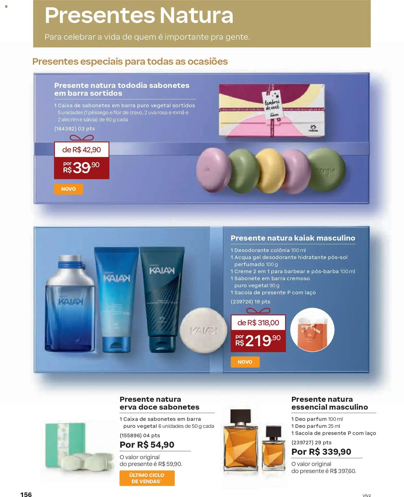 Natura Folheto - válido de 04.02.2026 | Página: 156 | Produtos: Pêssego, Desodorante, Creme, Sabonete