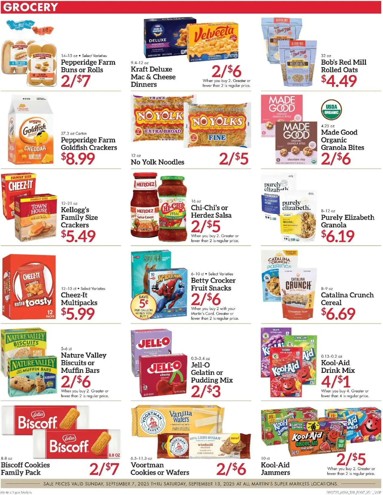 Martin’s Ad - valid from 07.09.2025 | Page: 7 | Products: Chocolate, Noodles, Sugar, Chocolate Chip