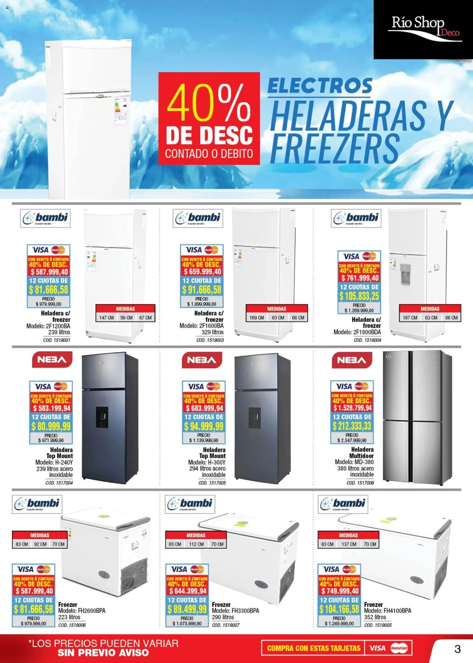 Río Shop Deco catálogo │ válido desde el 17.03.2026 | Página: 3 | Productos: Top, Heladera, Freezer