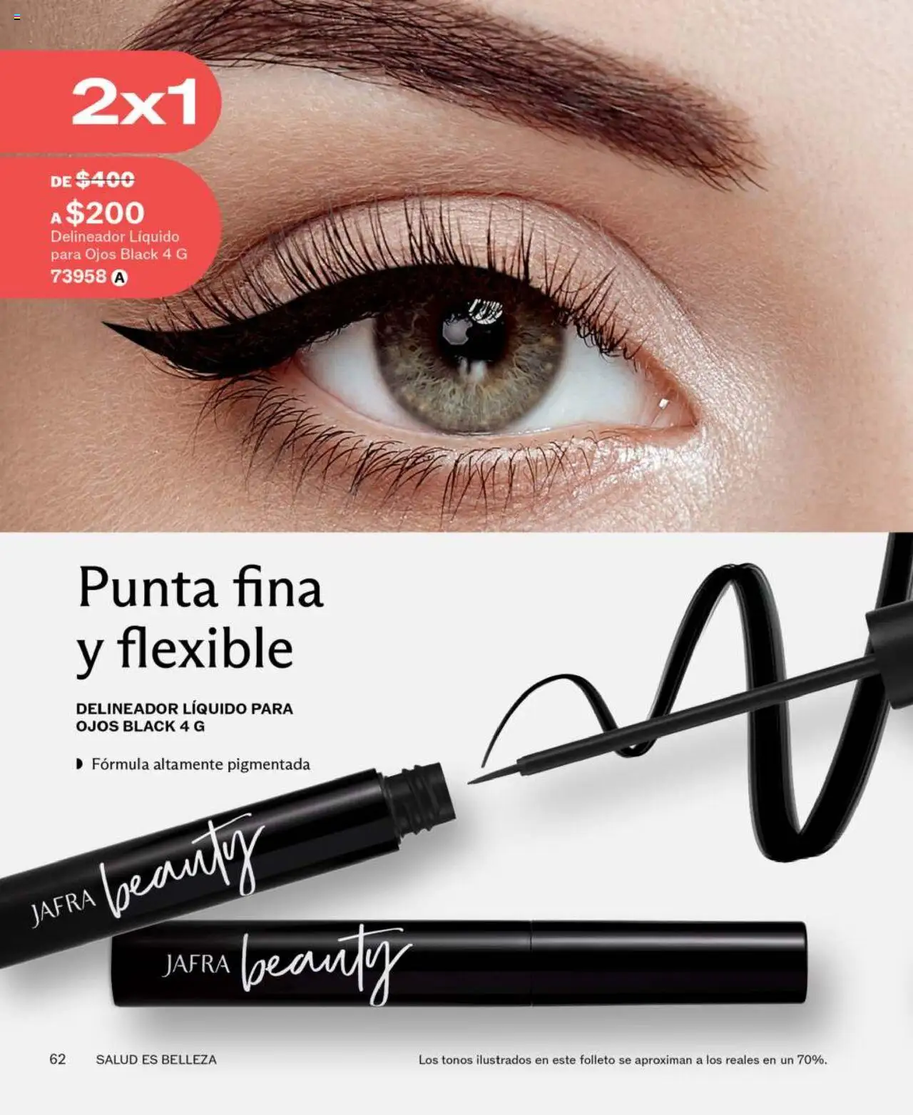 Nuevas ofertas de JAFRA válidas en toda la República Mexicana desde el 01.06.2025. ¡Encuentra las mejores ofertas en JAFRA catálogo! | Página: 62 | Productos: Flexible, Delineador